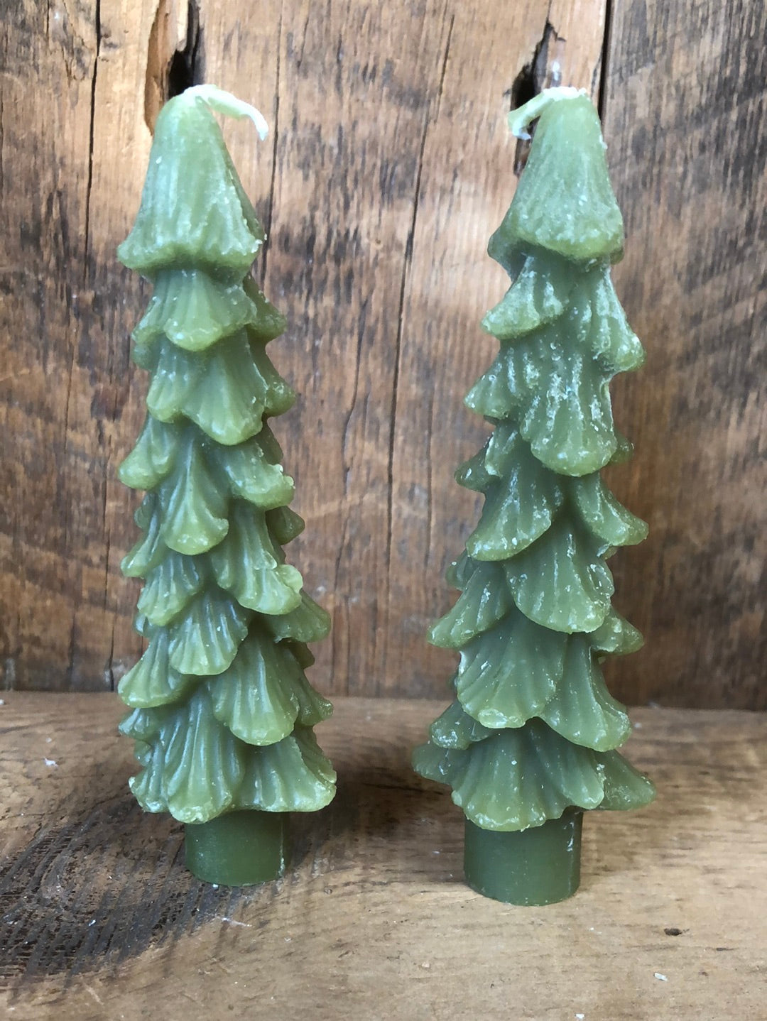 Unscented Green Tree Candle Box of Two