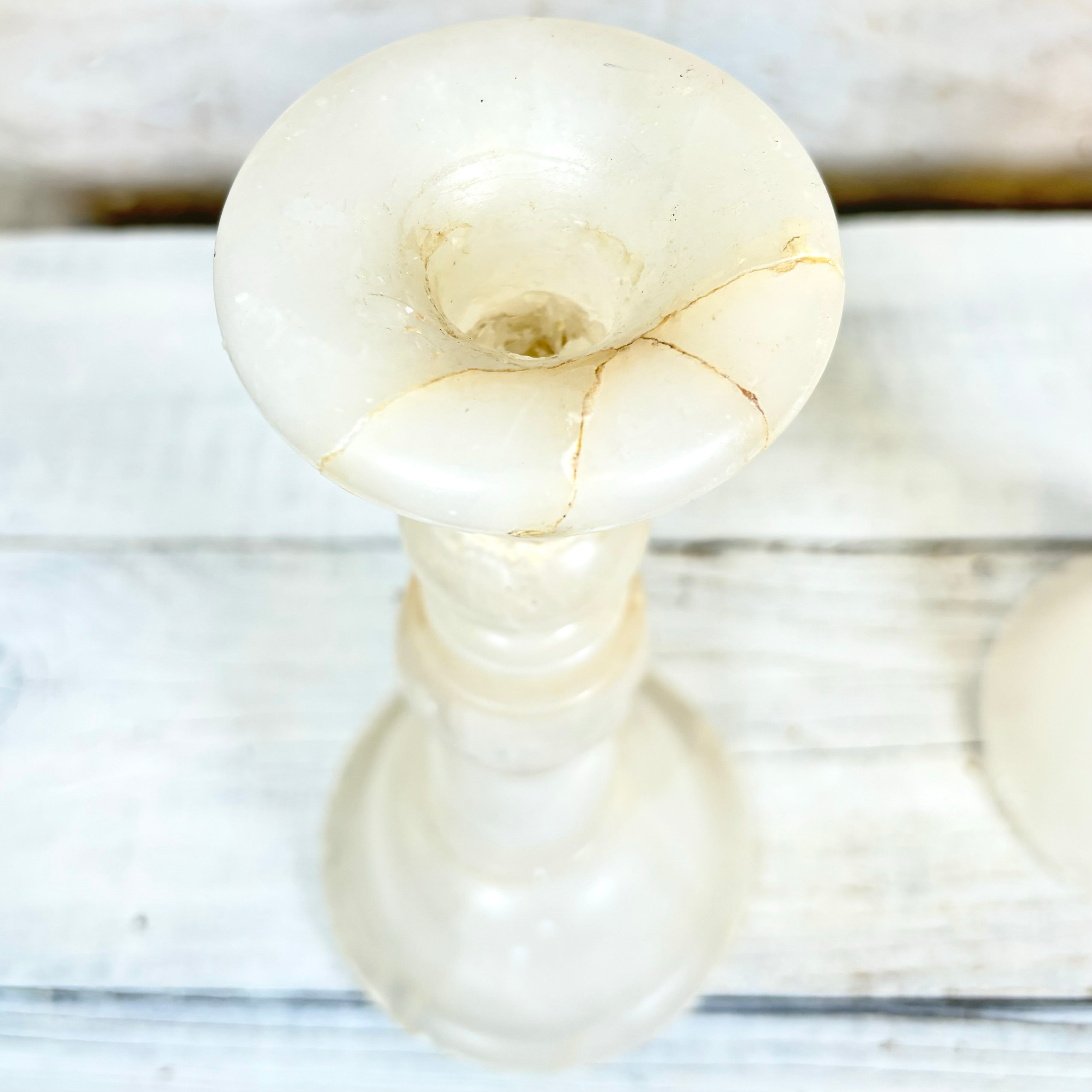 Pair of Vintage Marble Candlestick Holders