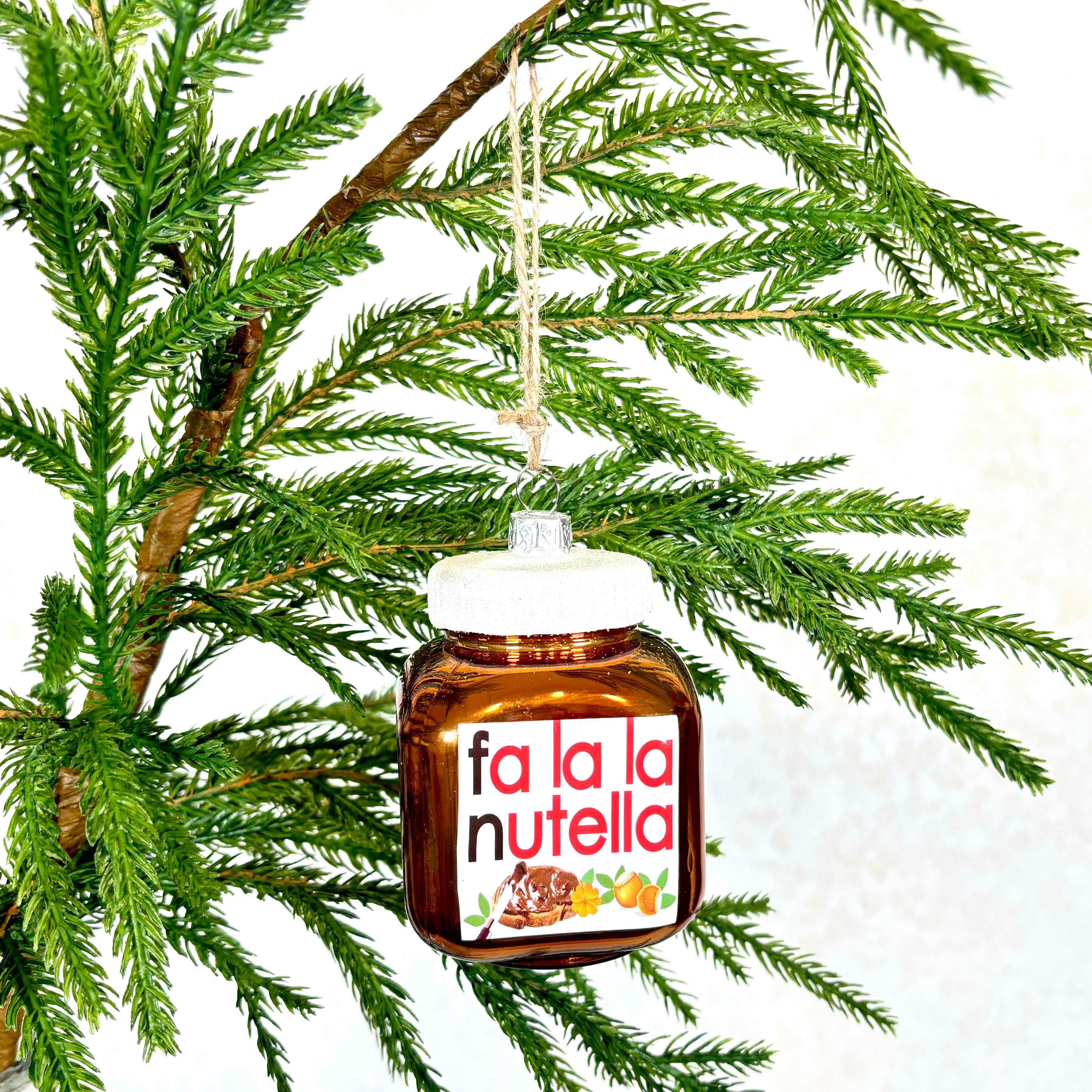 Fa La La Nutella Glass Ornament