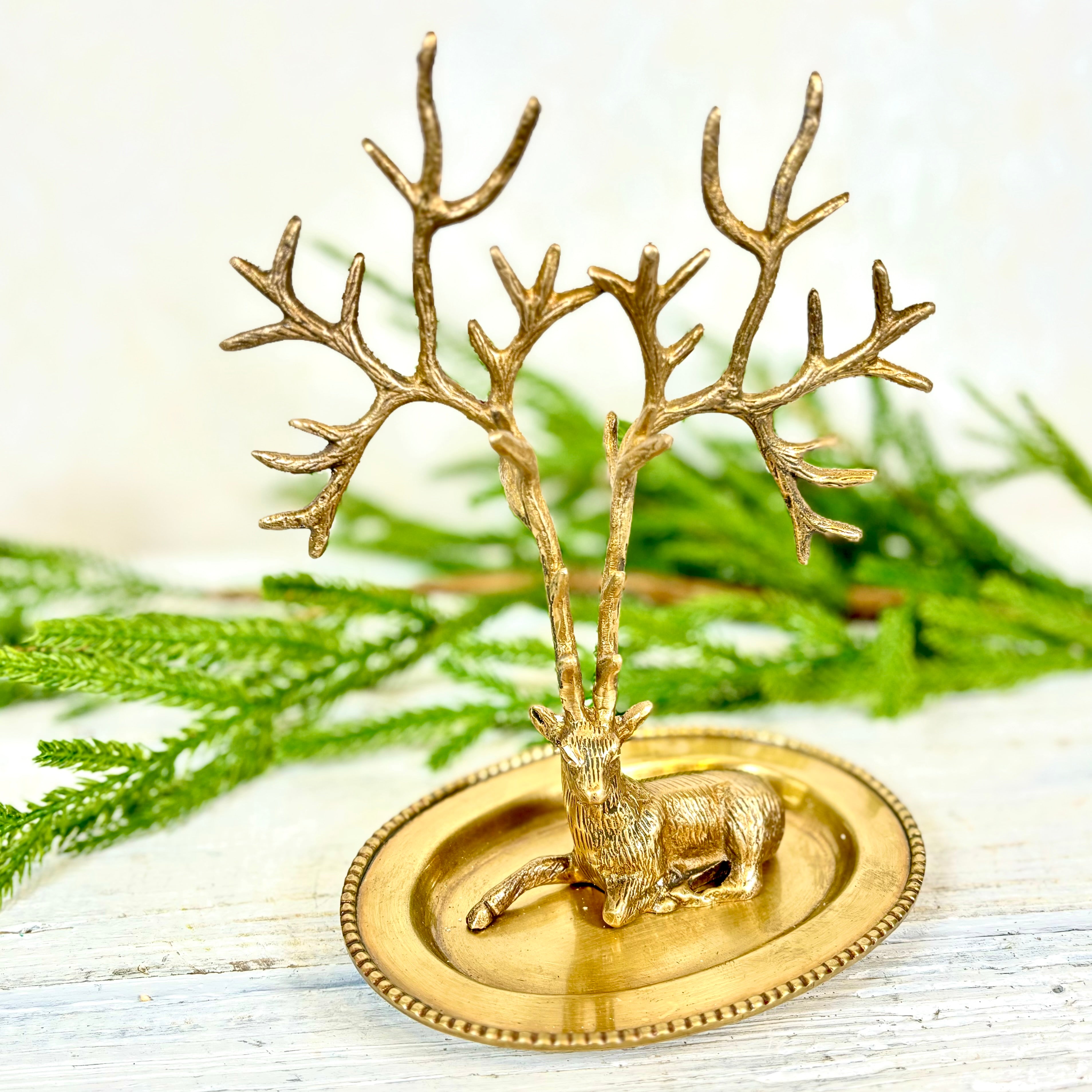 Brass Deer Dish