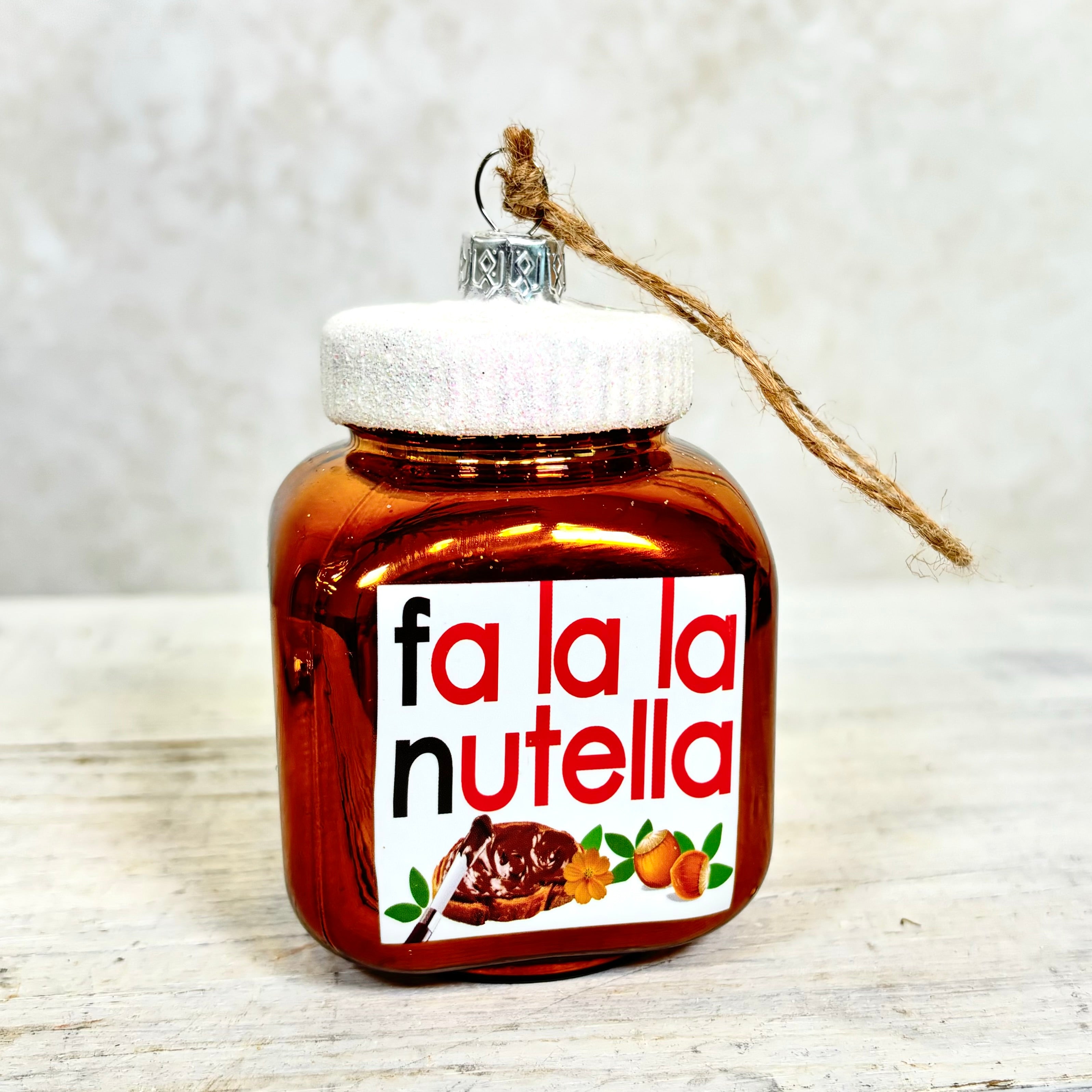 Fa La La Nutella Glass Ornament