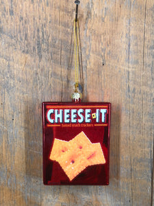 Box of Cheese It Glass Ornament