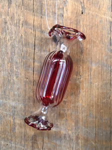 Glass Oblong Candy Ornament