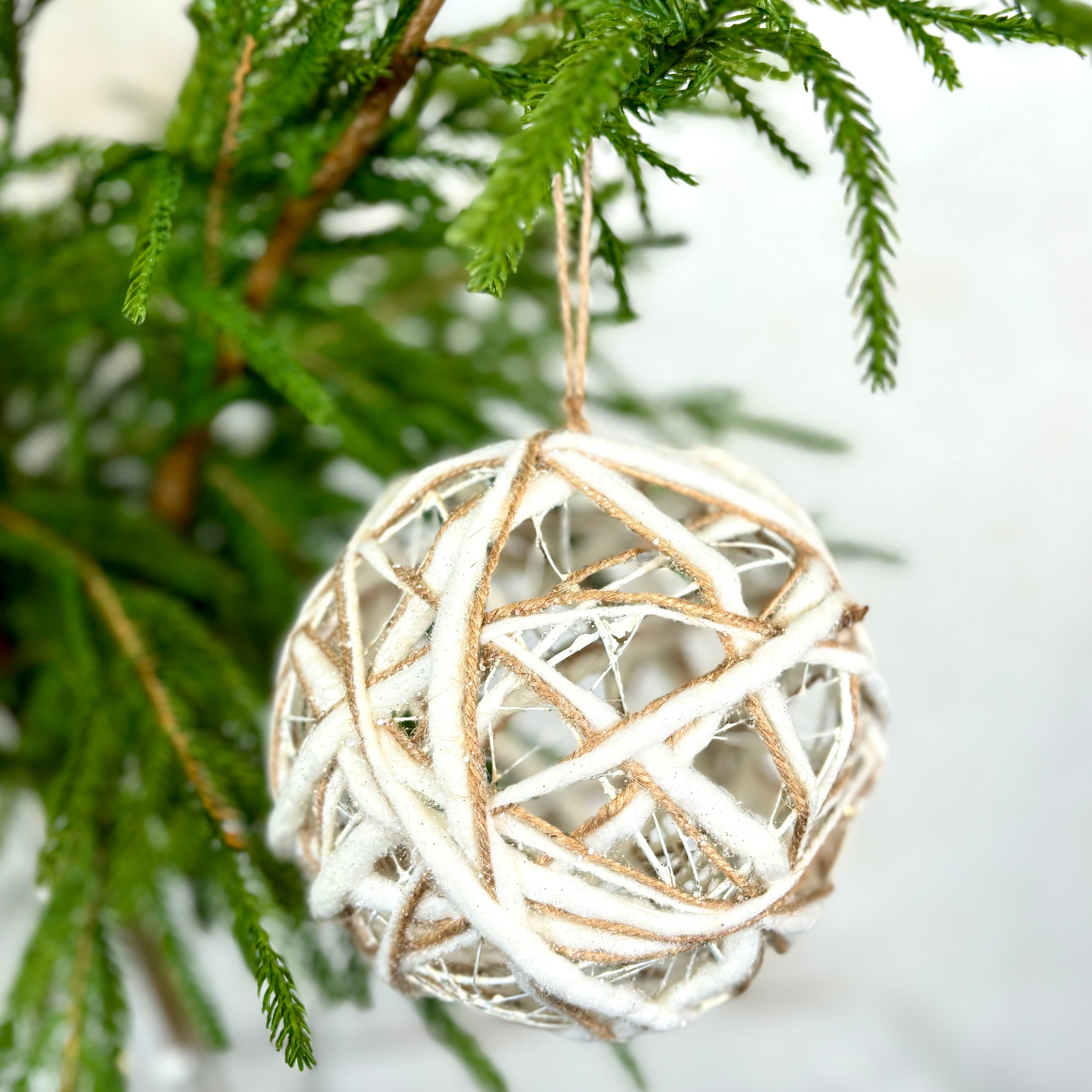 Cream and Tan Yarn Ball