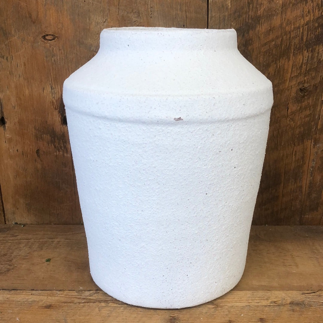 Terra Cotta White Vase Medium