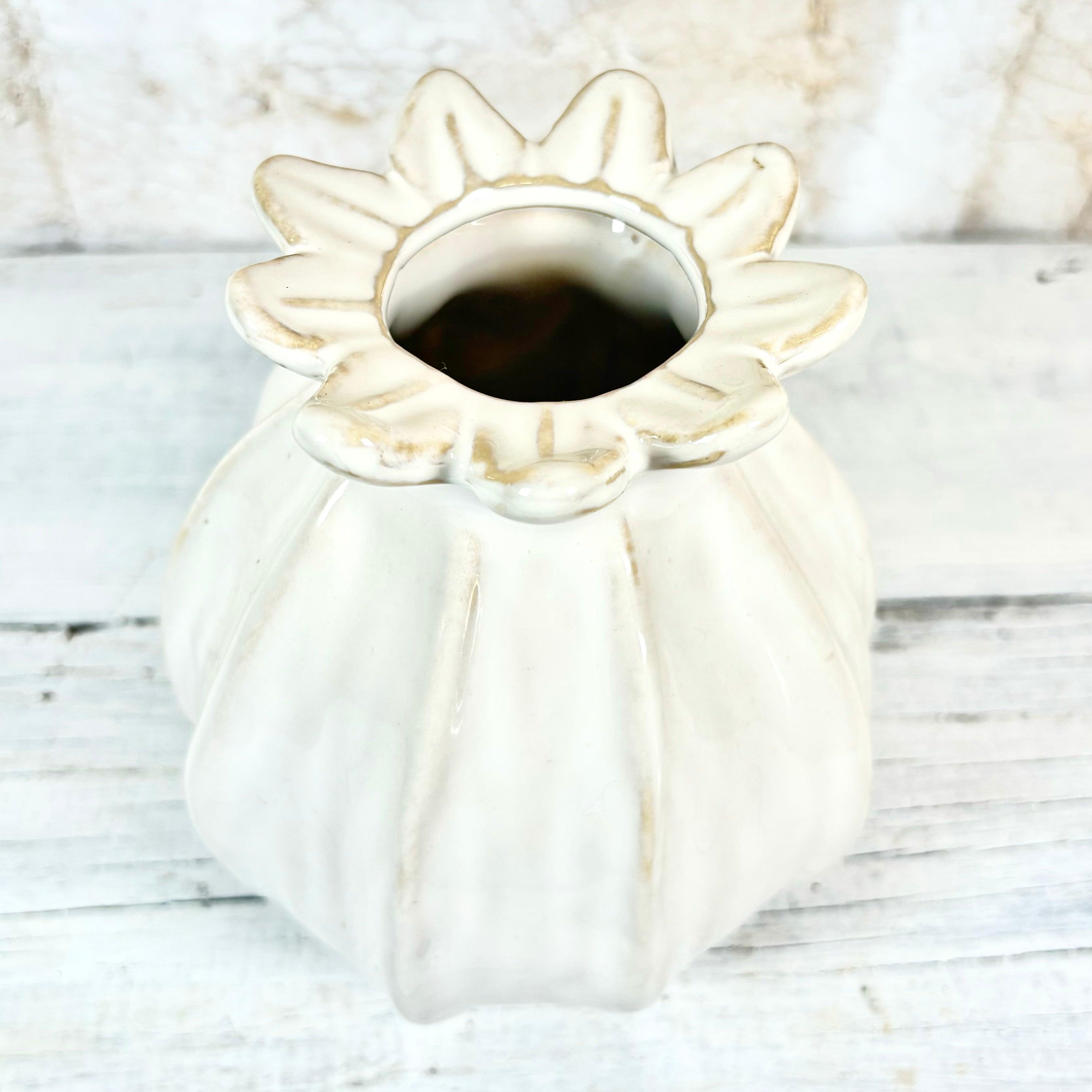 Rosemead White Ceramic Vase