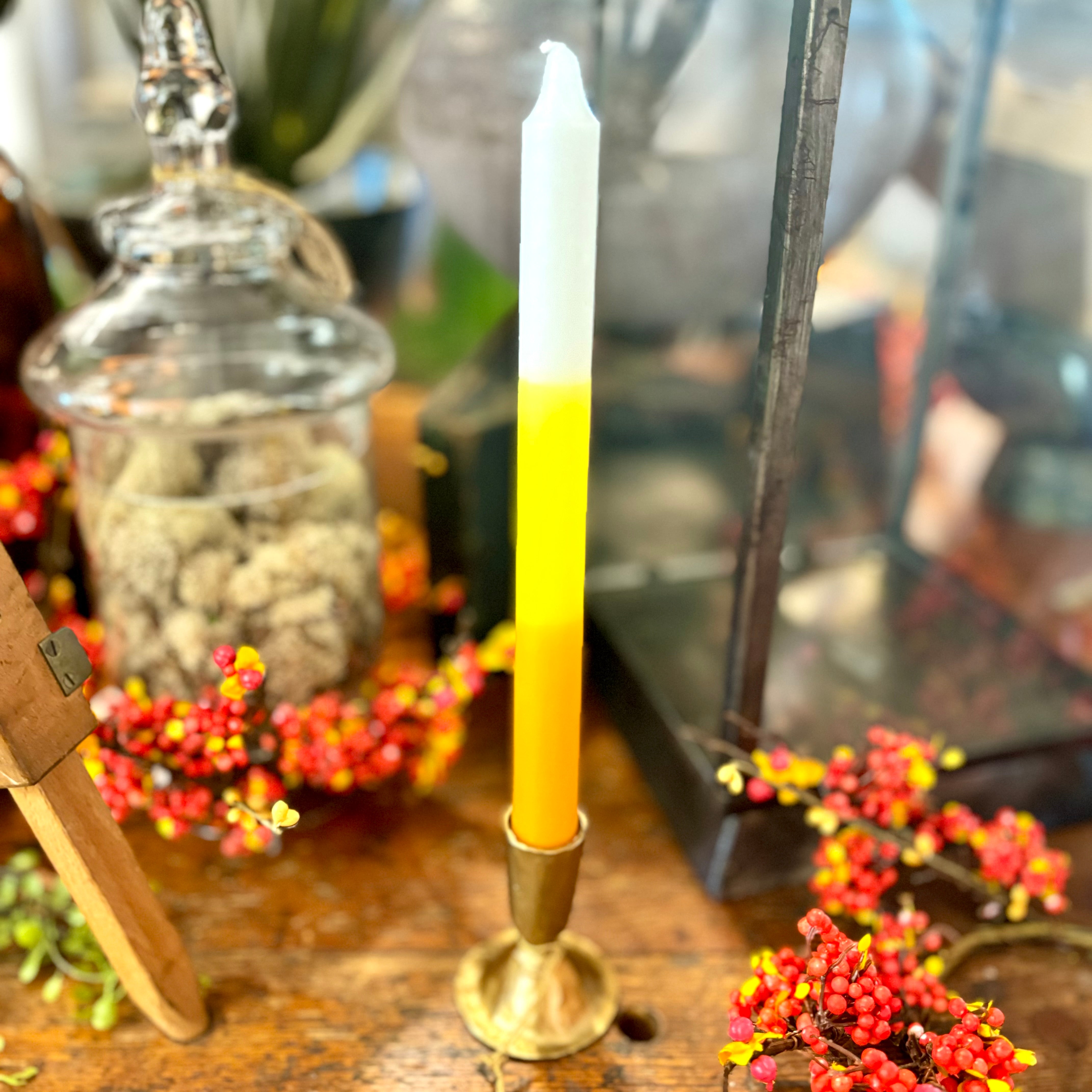 Candy Corn Elongated Candle Box of Two