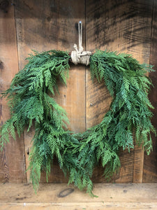 Real Touch Cedar Wreath