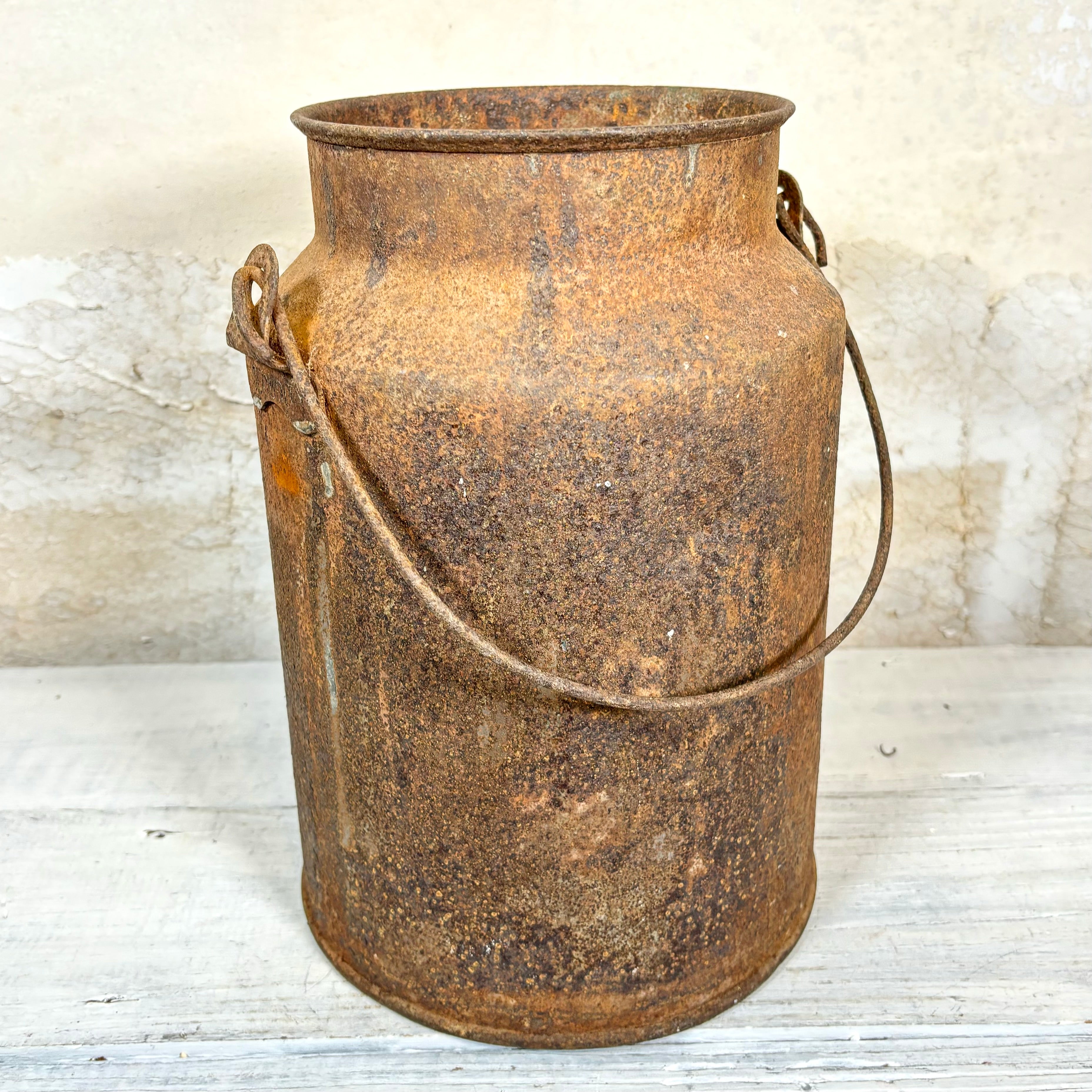 Vintage Metal Small Milk Can with Handles