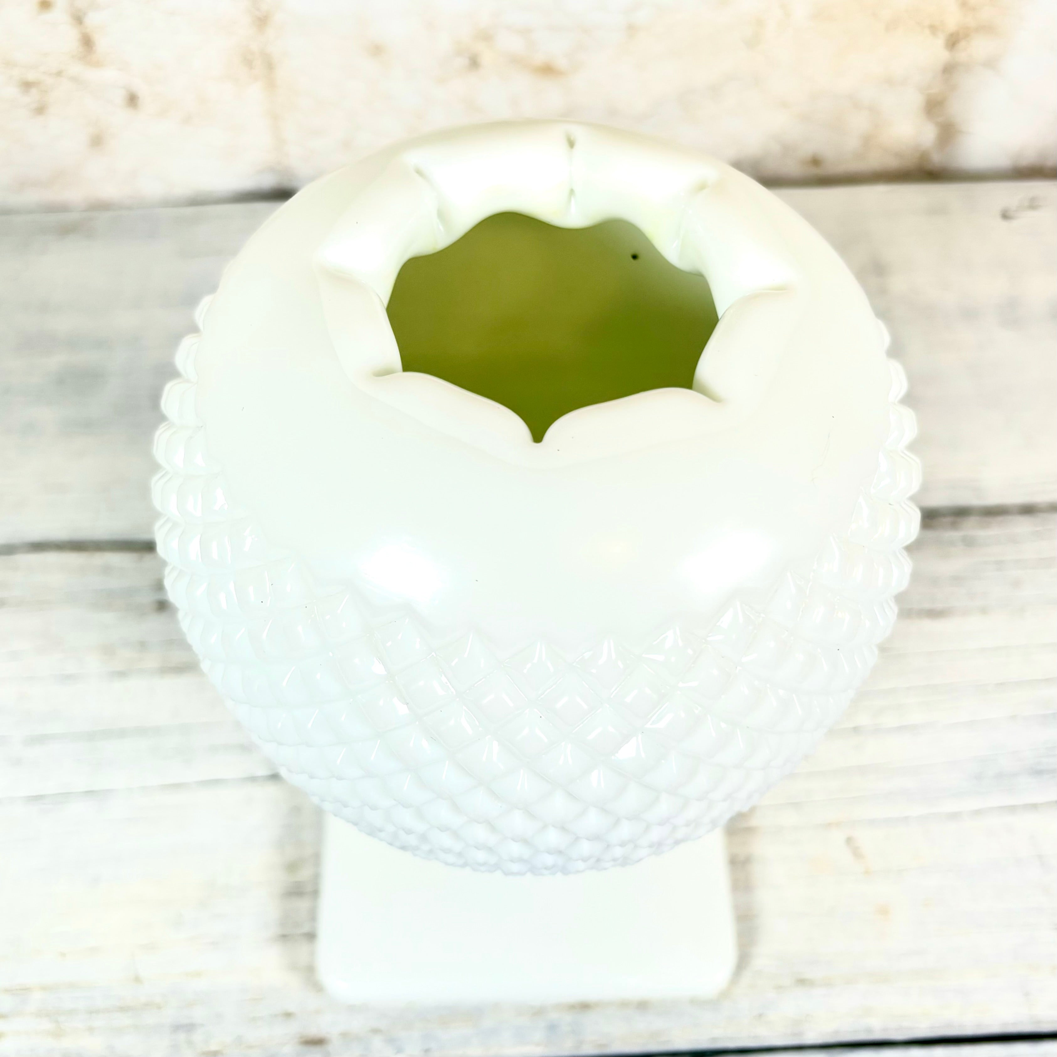 Westmoreland Milk Glass Ivy Ball Vase