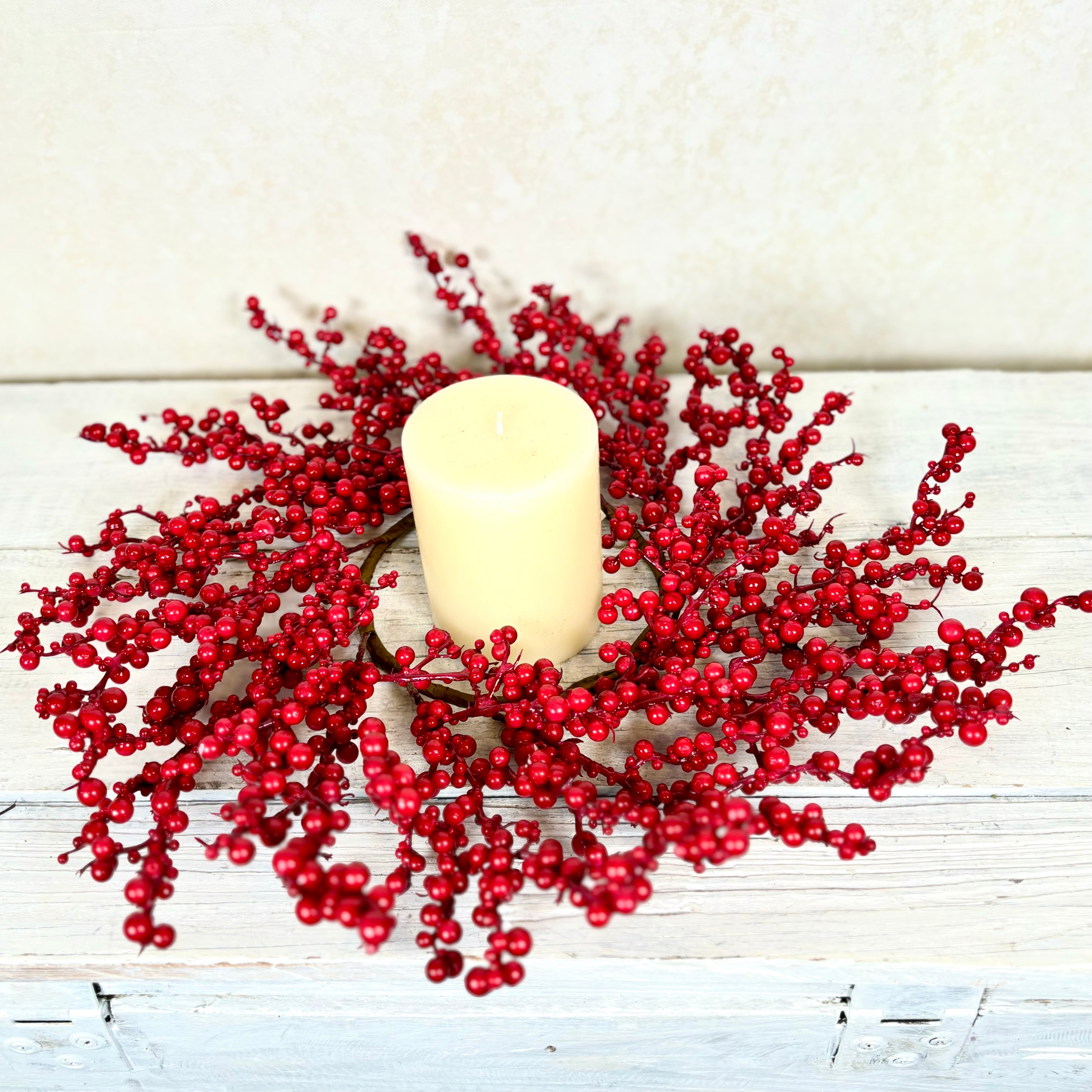 Mini Berry Red Candle Ring