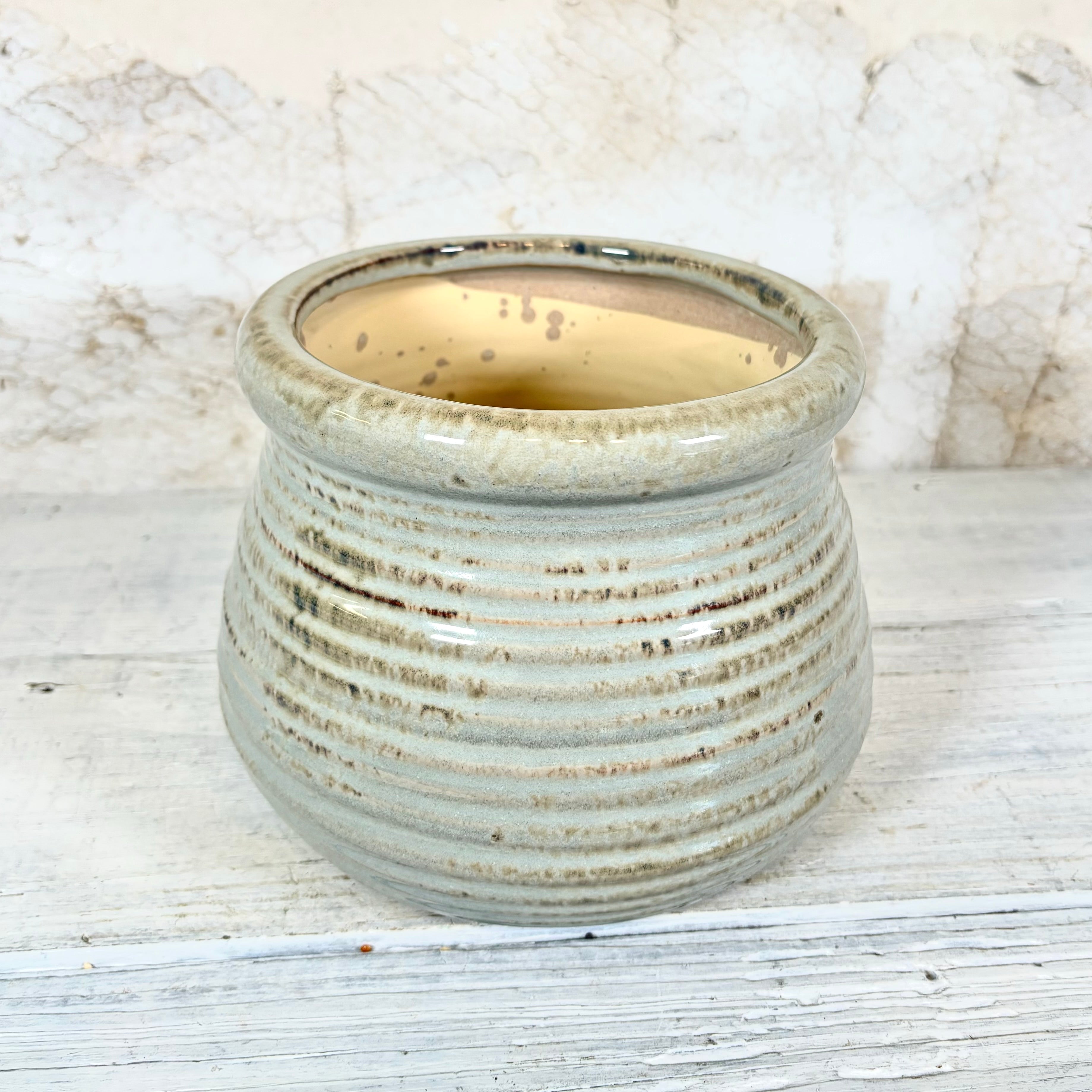 Ribbed Terracotta Pot