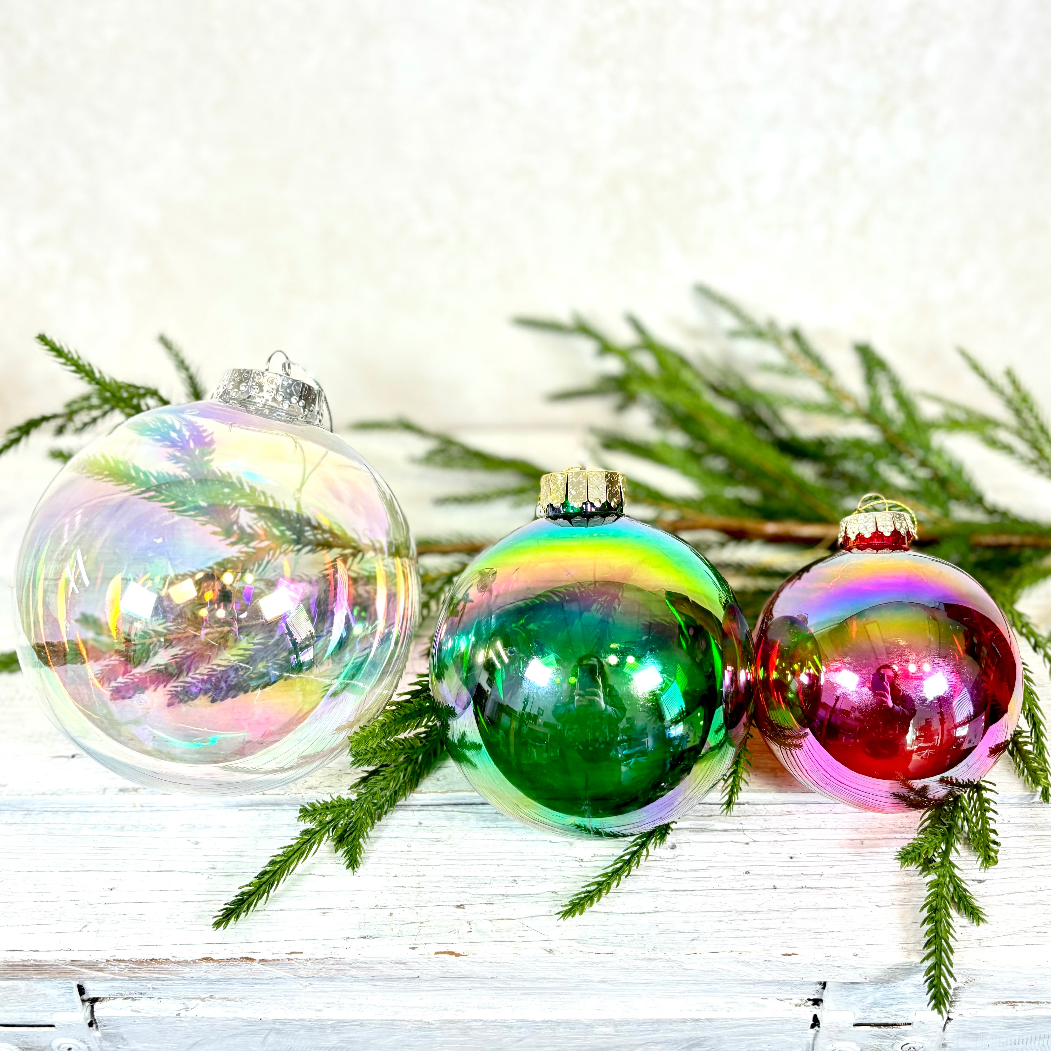 Iridescent Finished Shatterproof Ball Ornament Wine