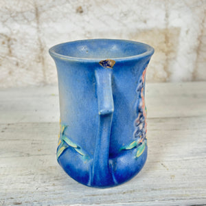 Roseville Blue Pottery with Flowers
