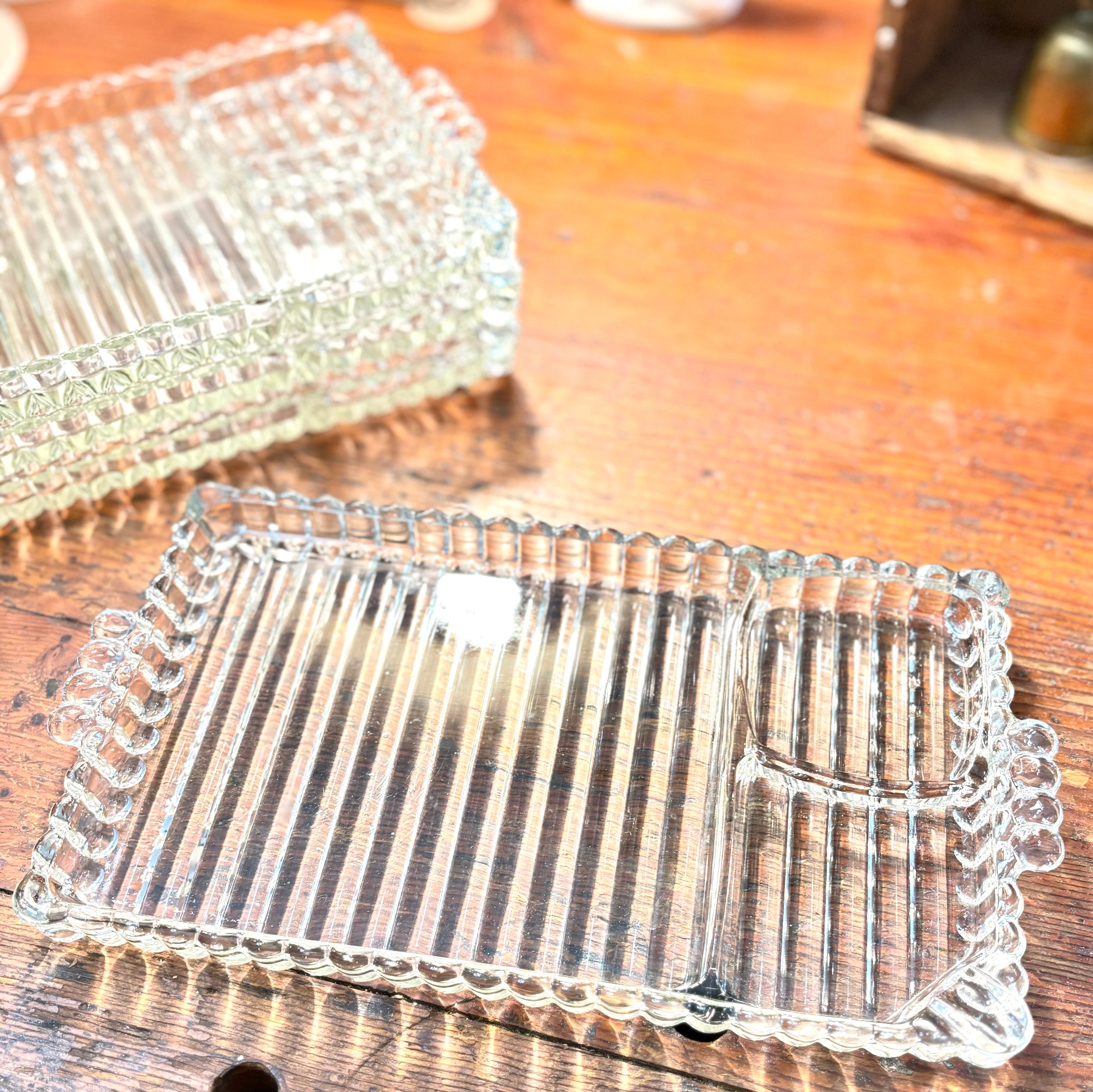 Vintage Hazel Atlas Snack Trays Set of Four