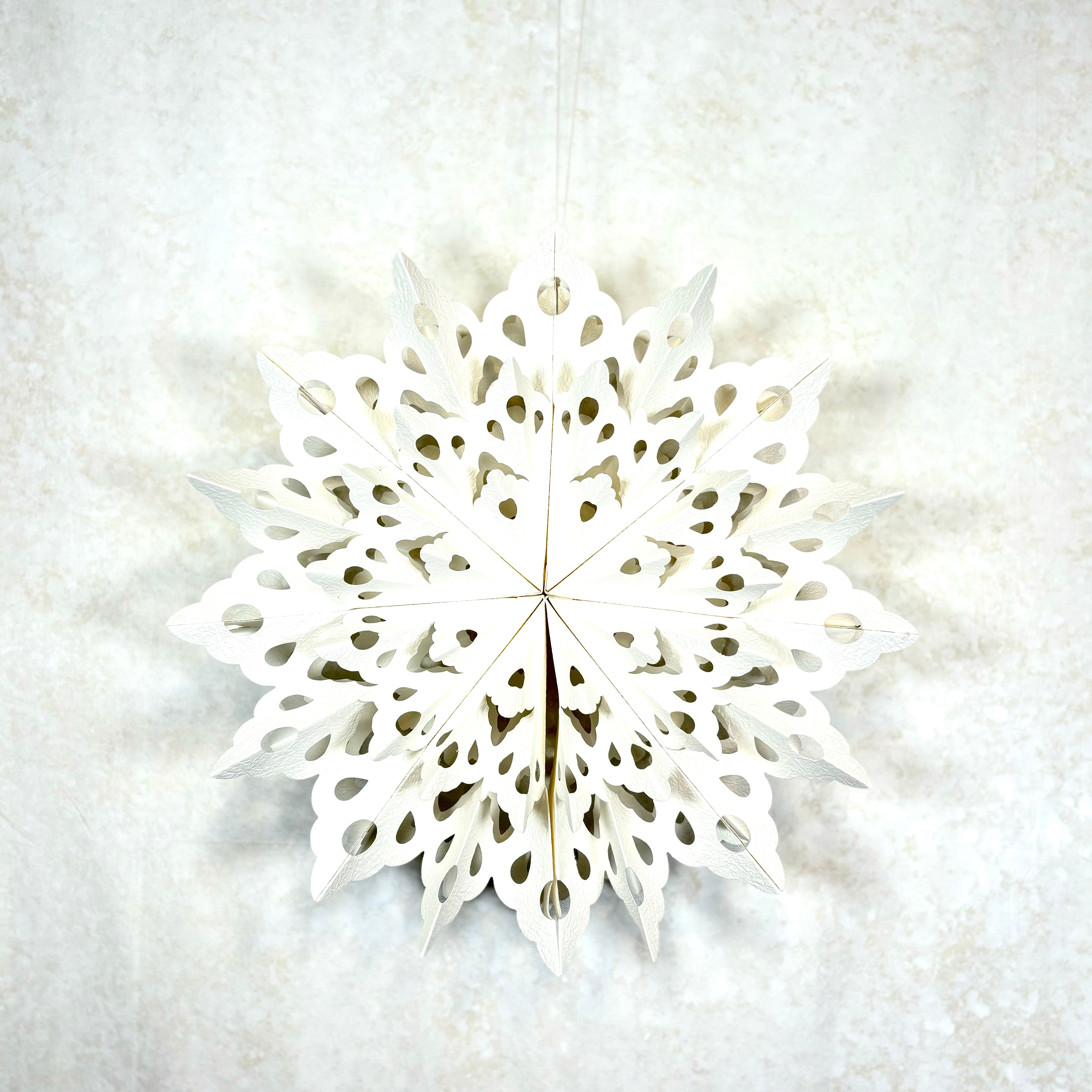 Fold Paper Cut Out Snowflake Ornament