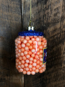 Tub O' Cheese Balls Glass Ornament