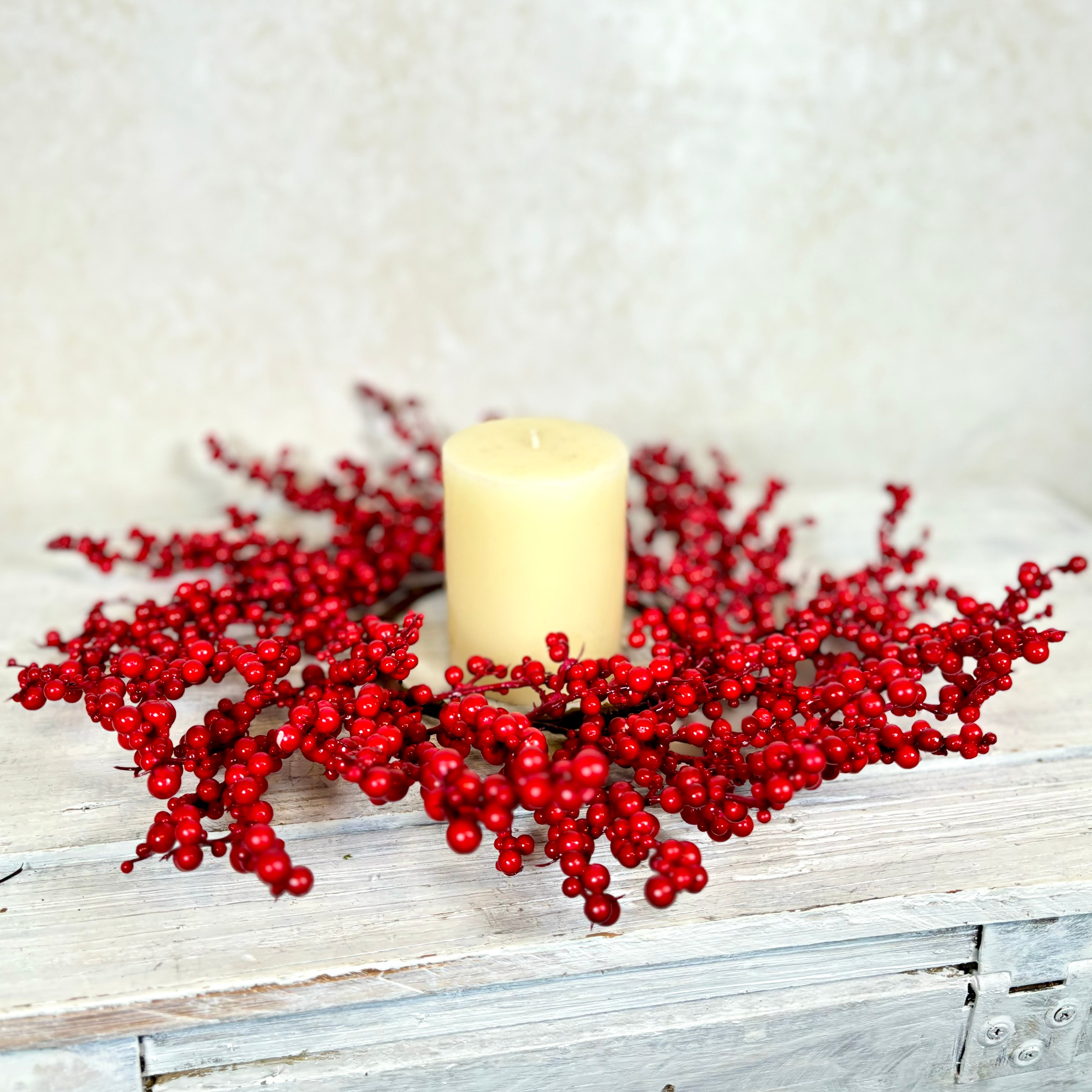 Mini Berry Red Candle Ring