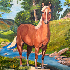 Vintage Paint by Numbers Horse Art