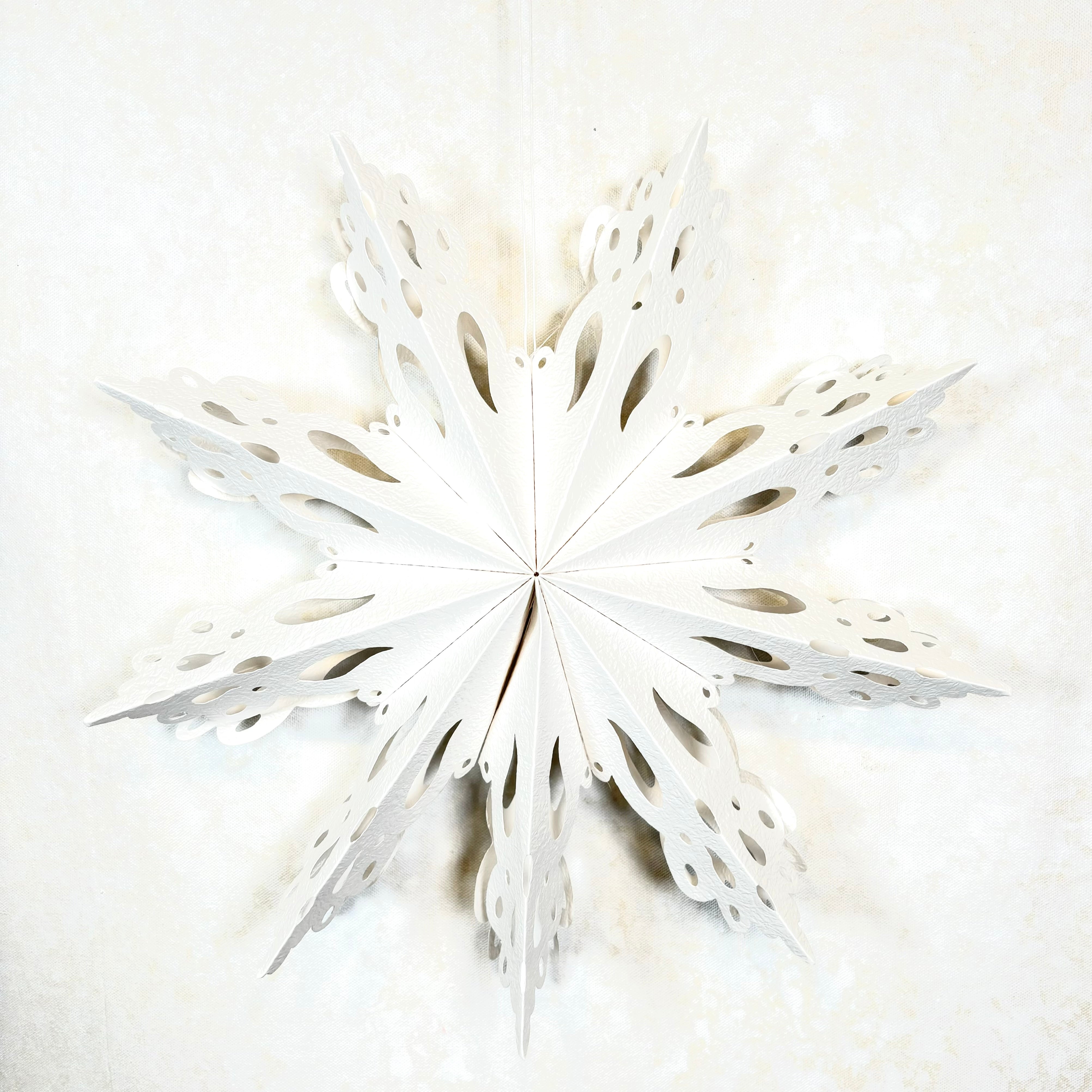 Fold Paper Cut Out Flower Snowflake Ornament