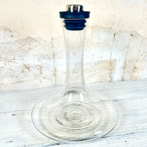 Mid Century Modern Glass Decanter with Stopper
