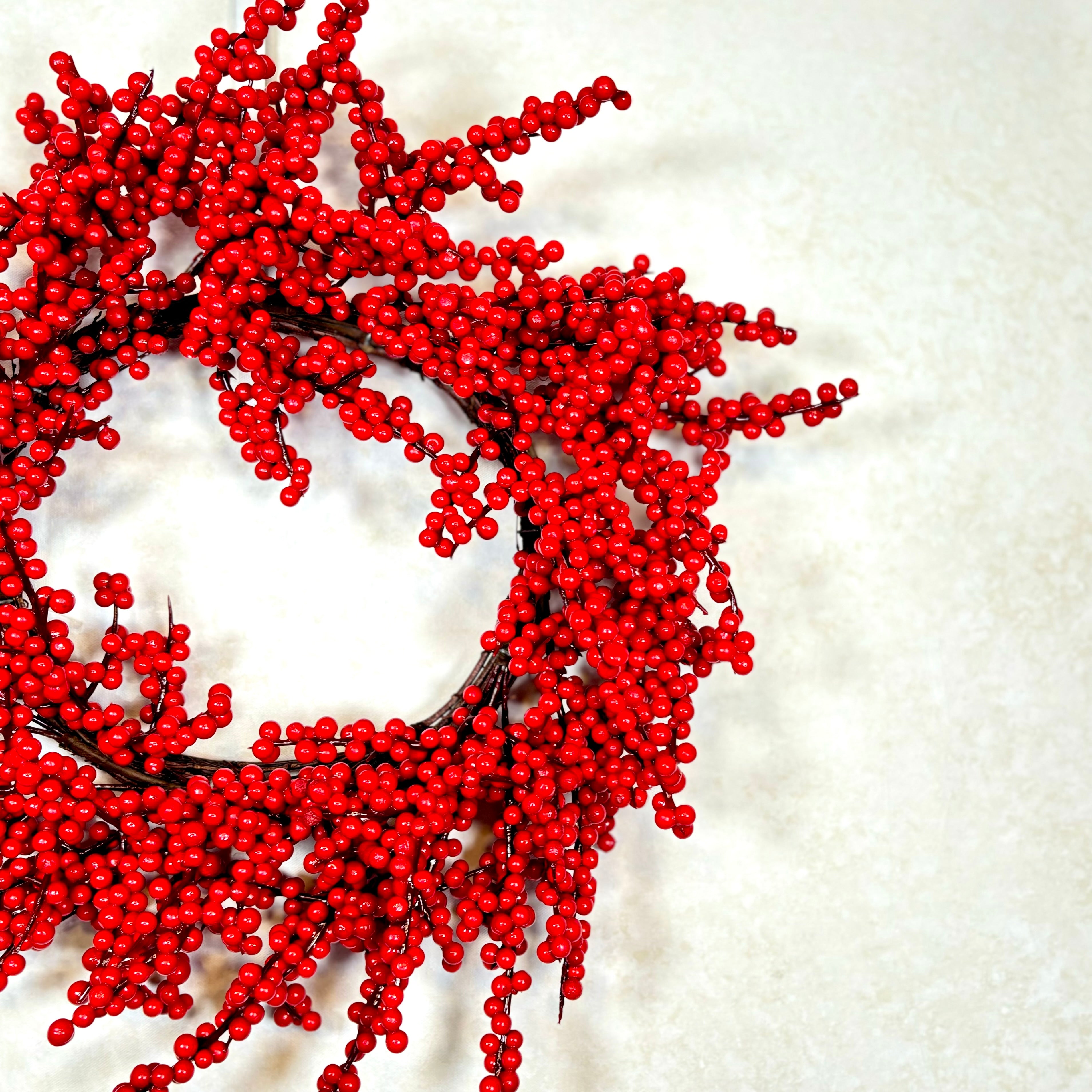 Winter Red Berry Wreath Weather Resistant