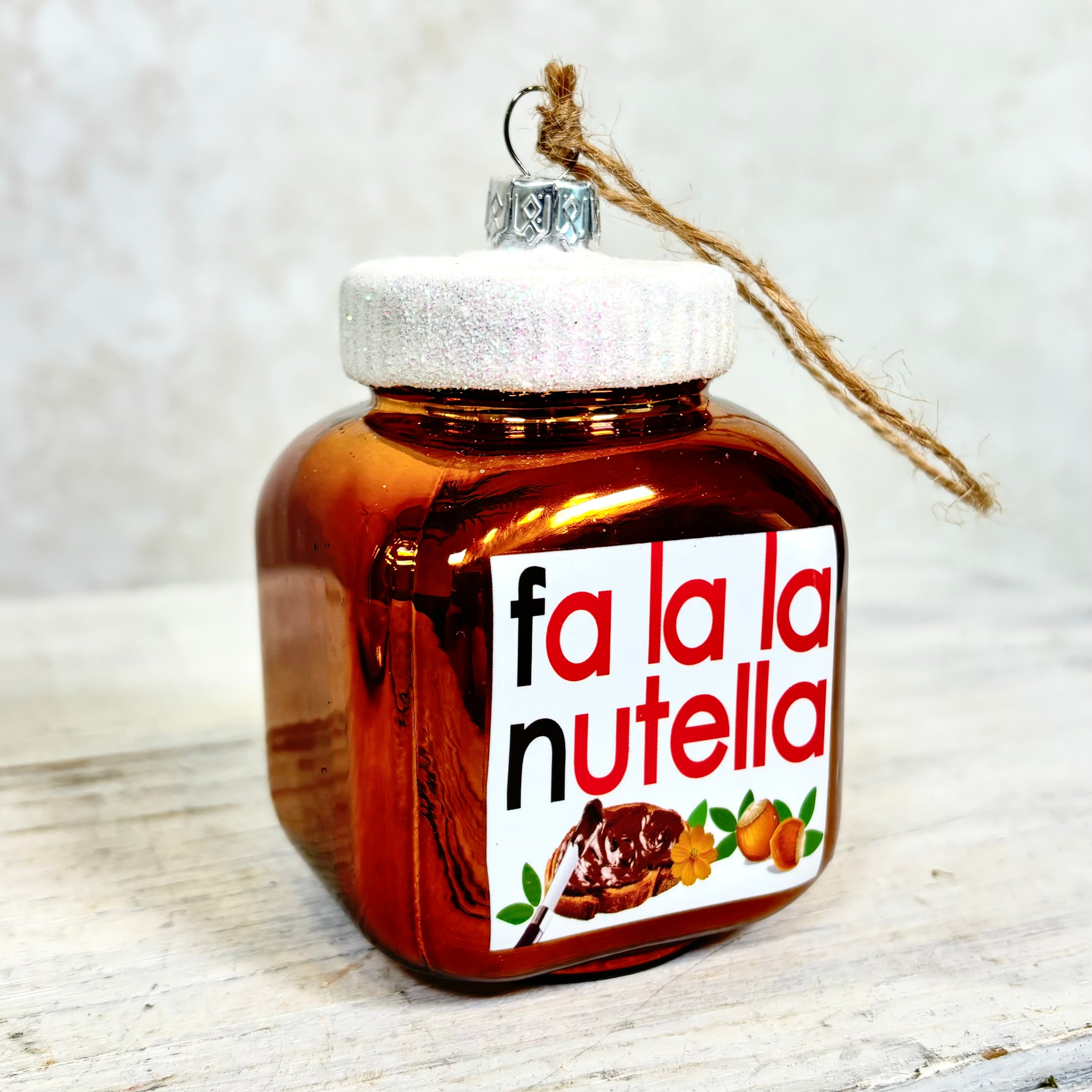 Fa La La Nutella Glass Ornament