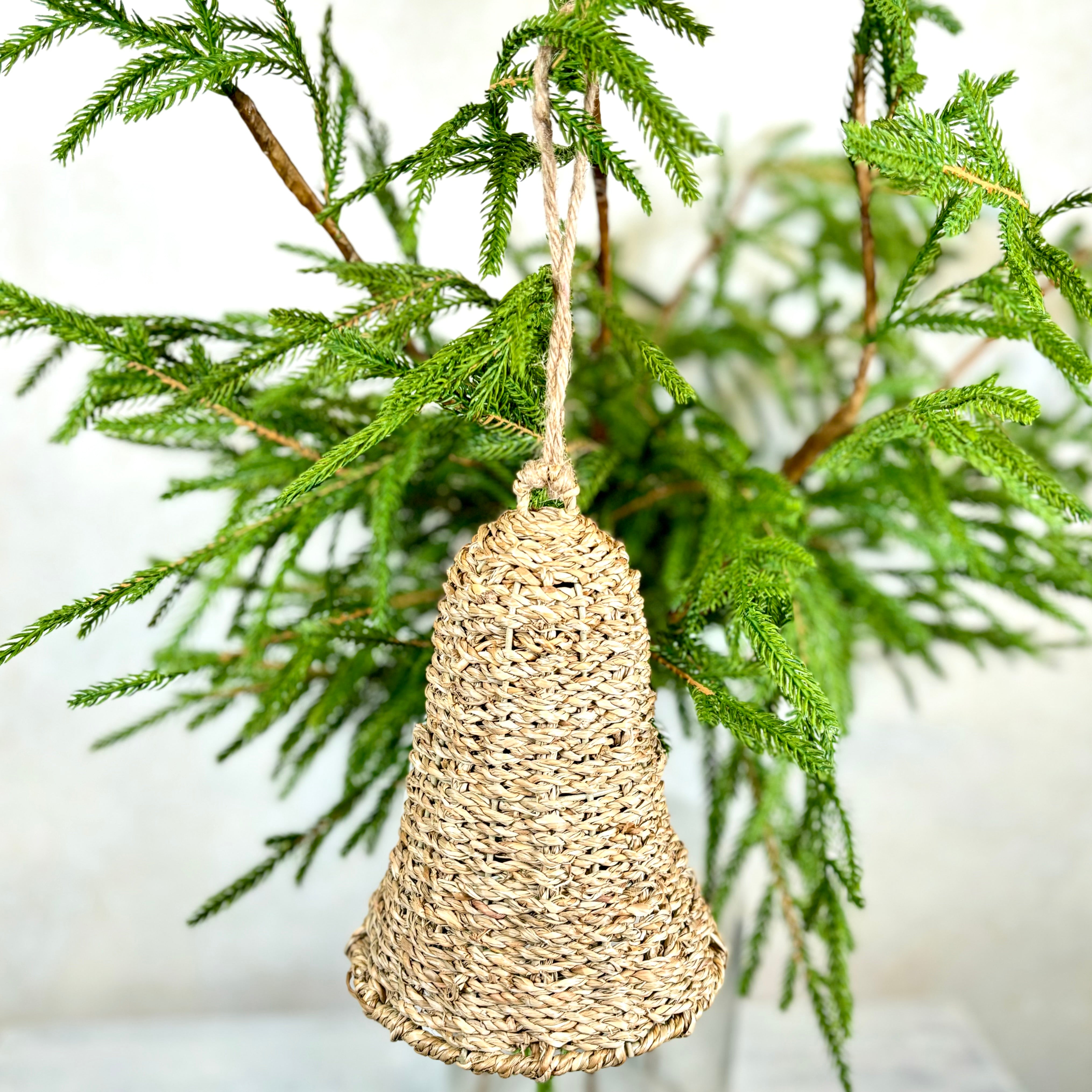 Natural Woven Bell Ornament