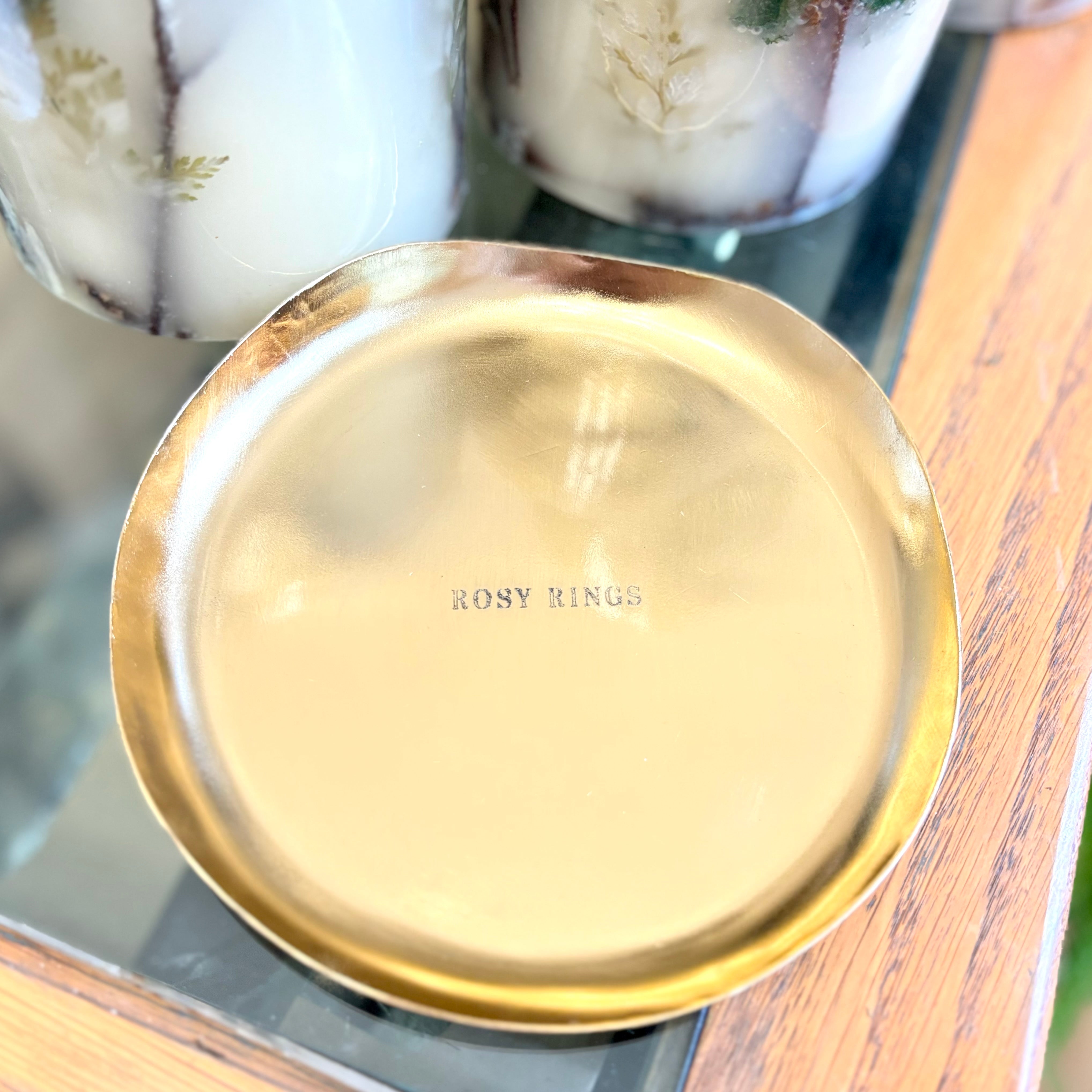 Gold Candle Plate