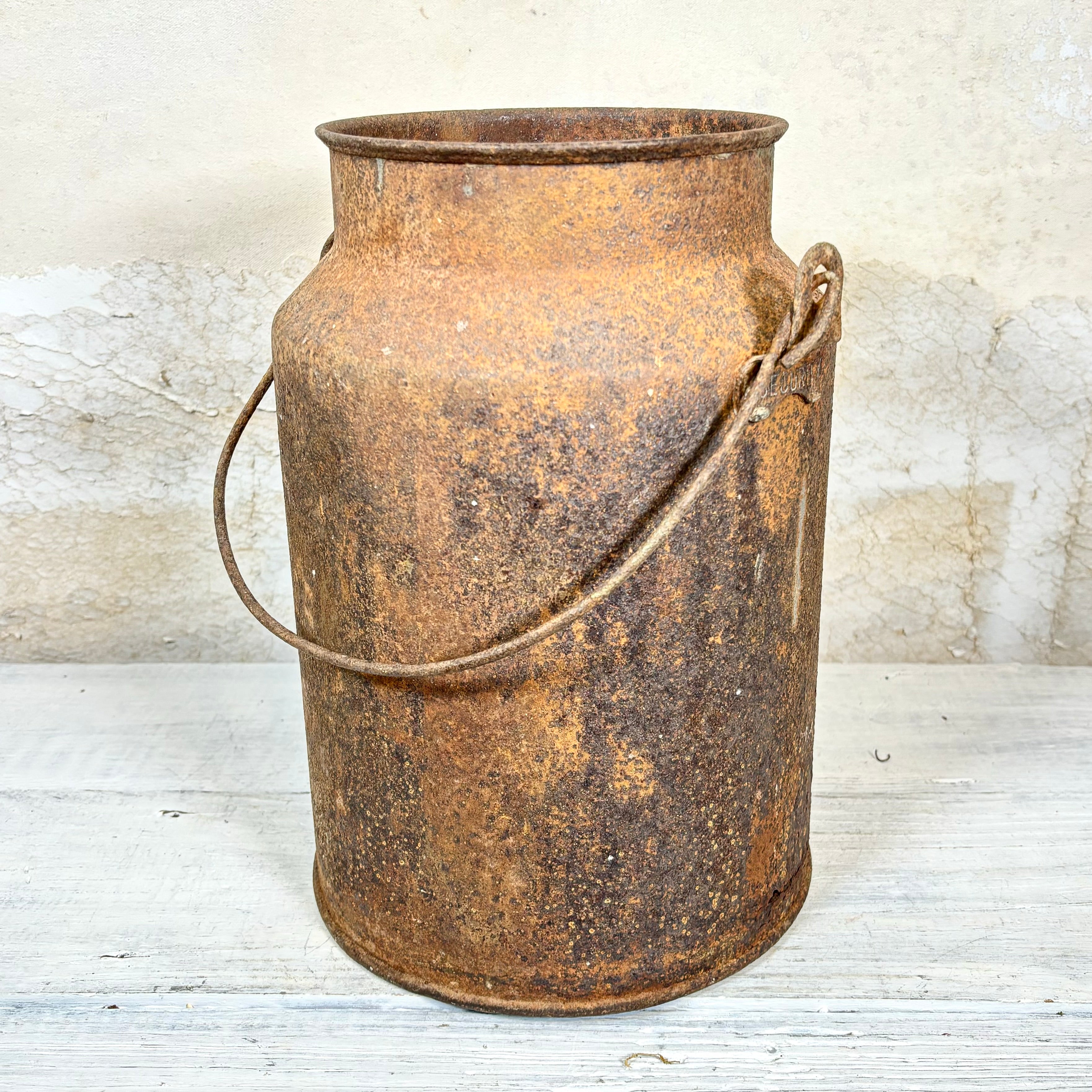 Vintage Metal Small Milk Can with Handles