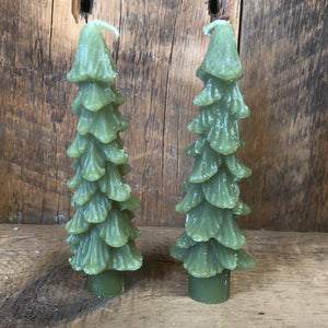 Unscented Green Tree Candle Box of Two