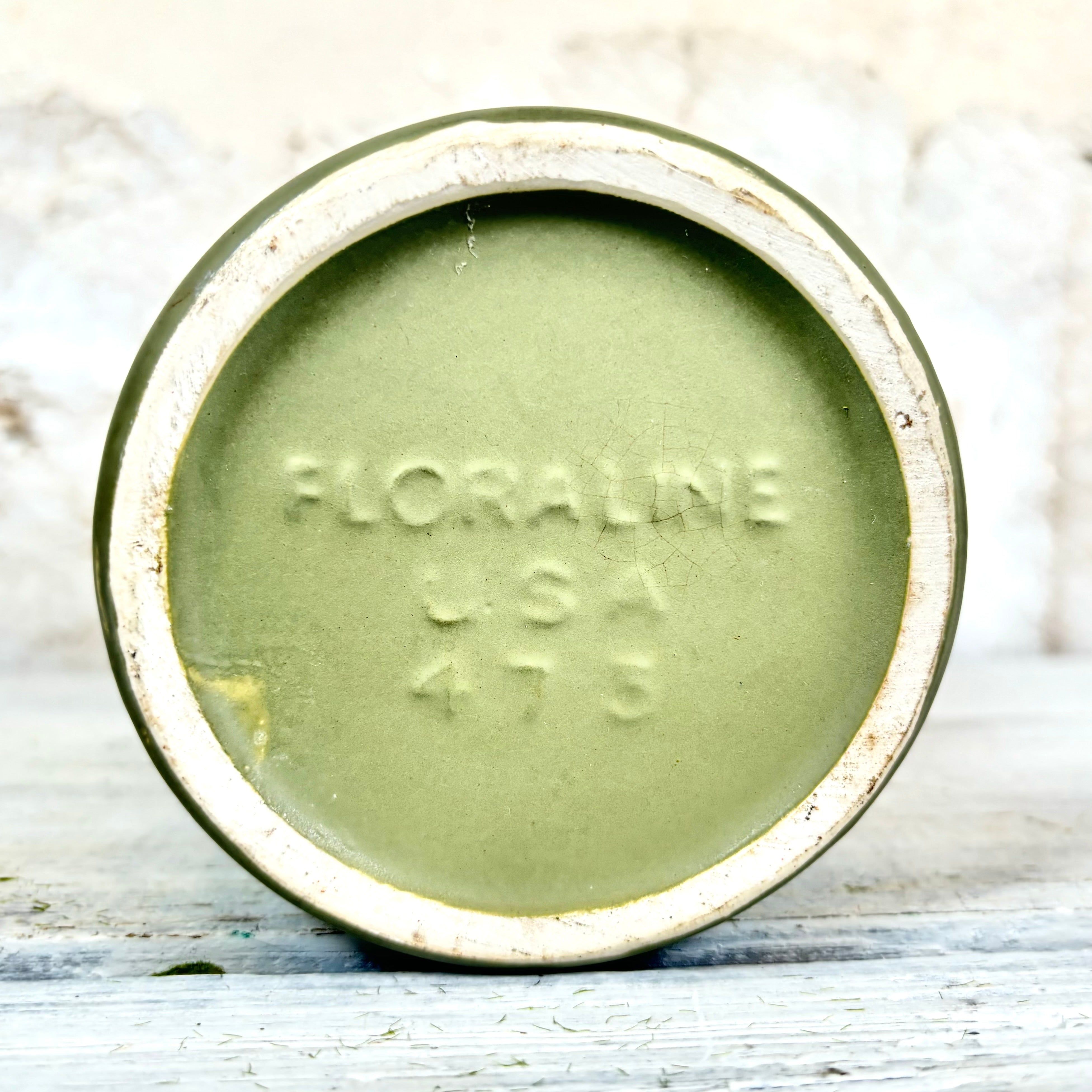 Floraline McCoy 473 Olive Green Pedestal Compote
