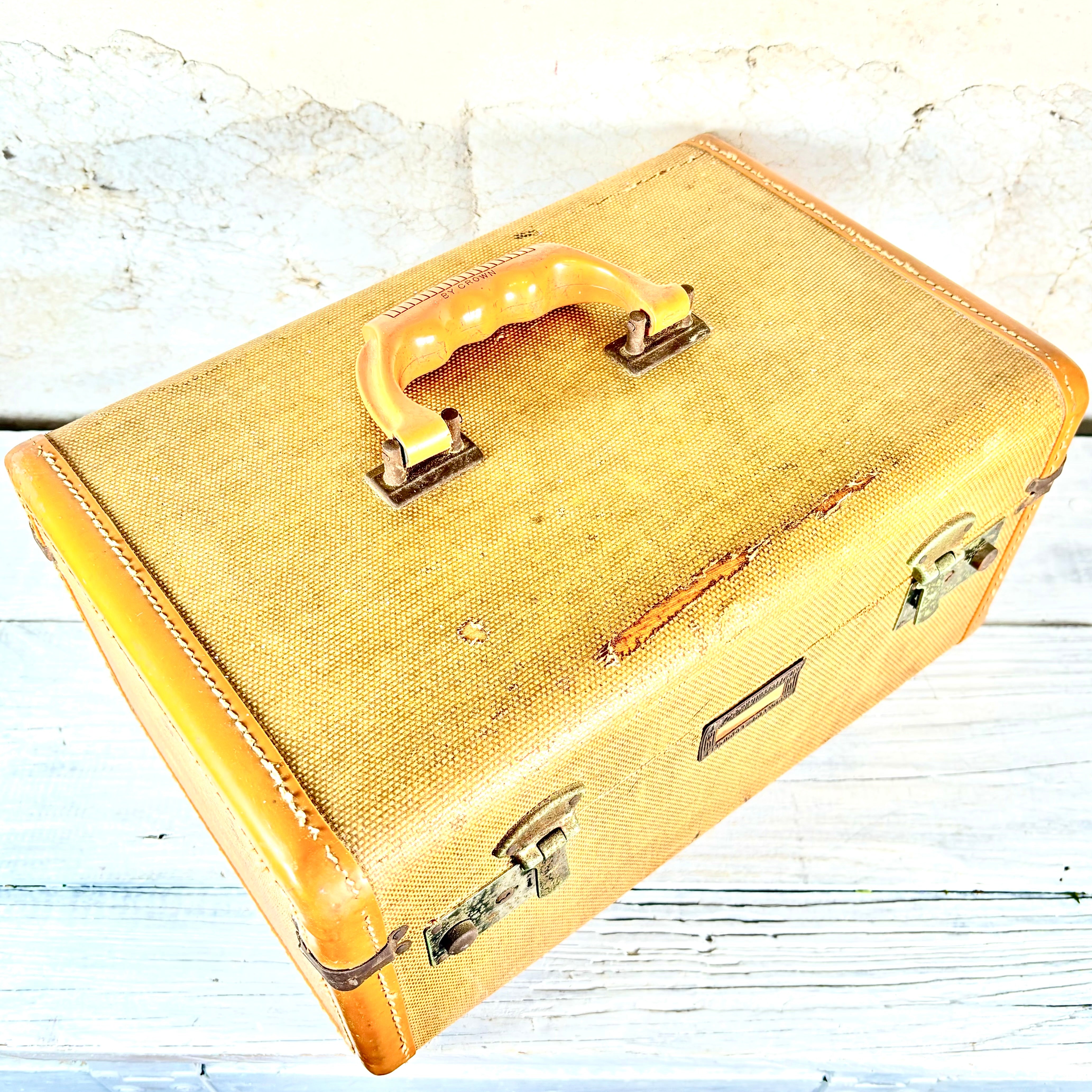 Vintage Crown Luggage Travel Case