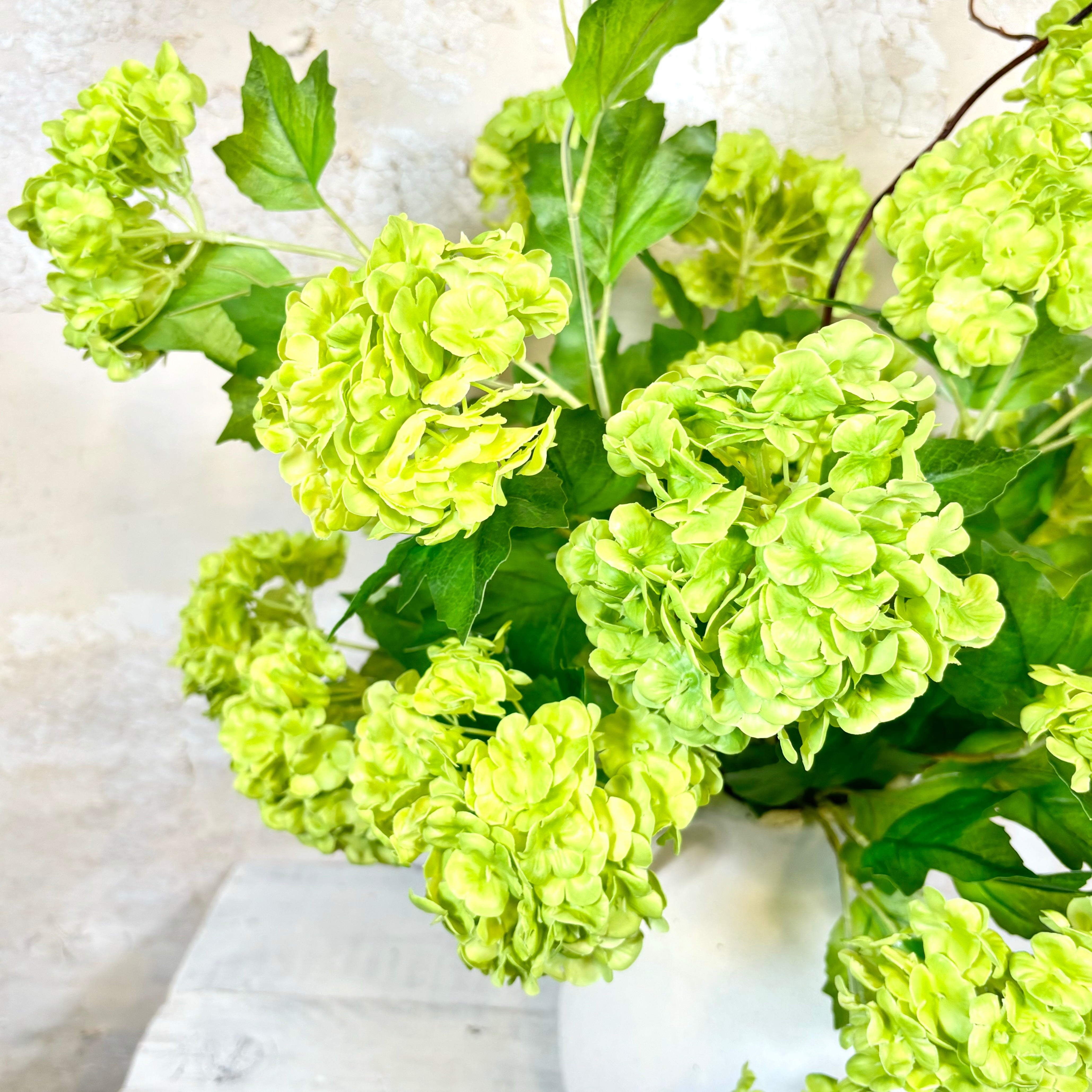 Snowball Hydrangea Bouquet Drop In Green