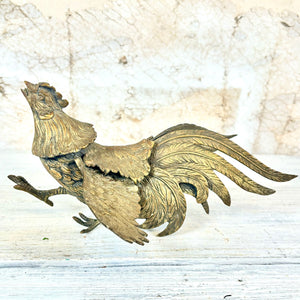 Brass Game Cock Wings Up
