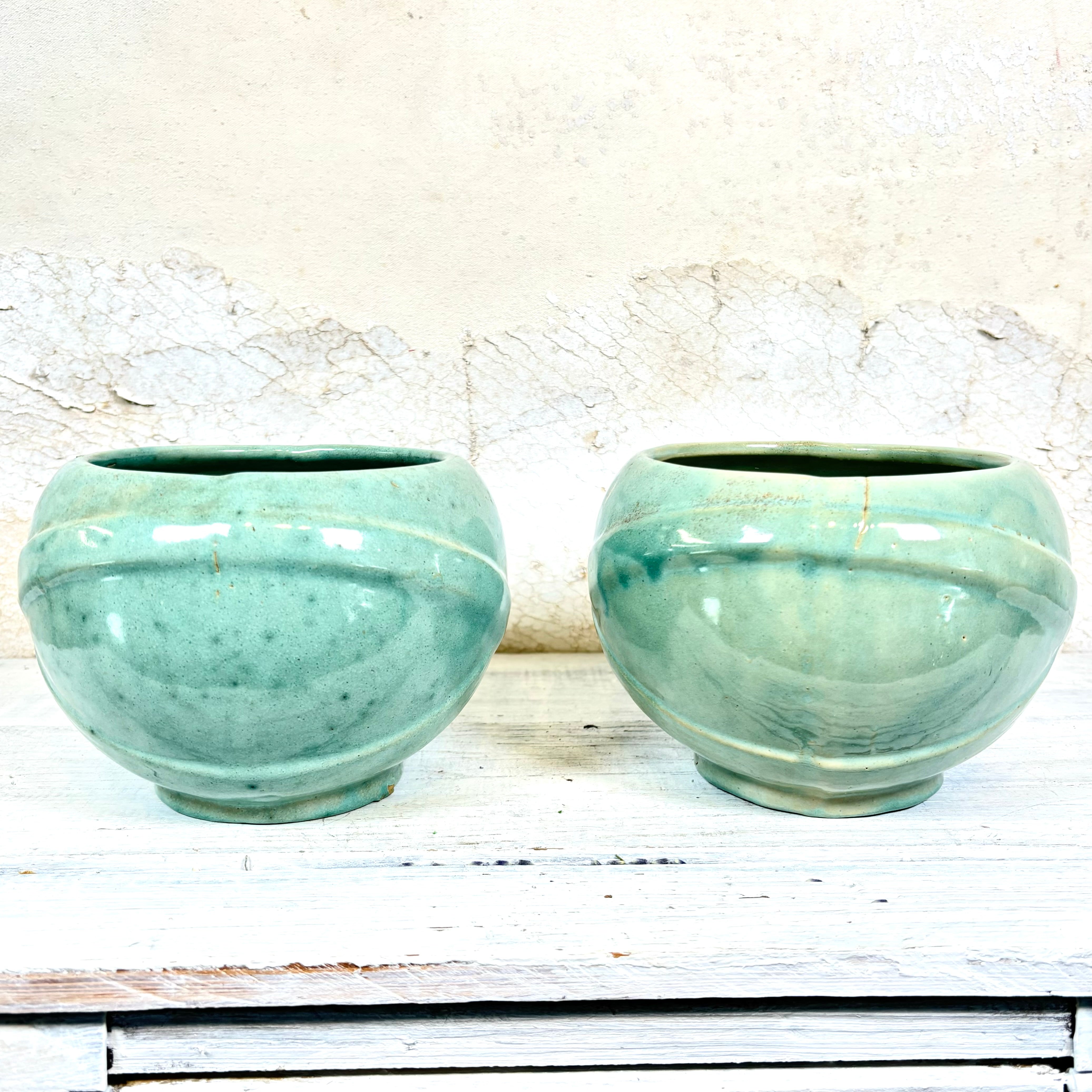 Vintage Zanesville Stoneware Planters