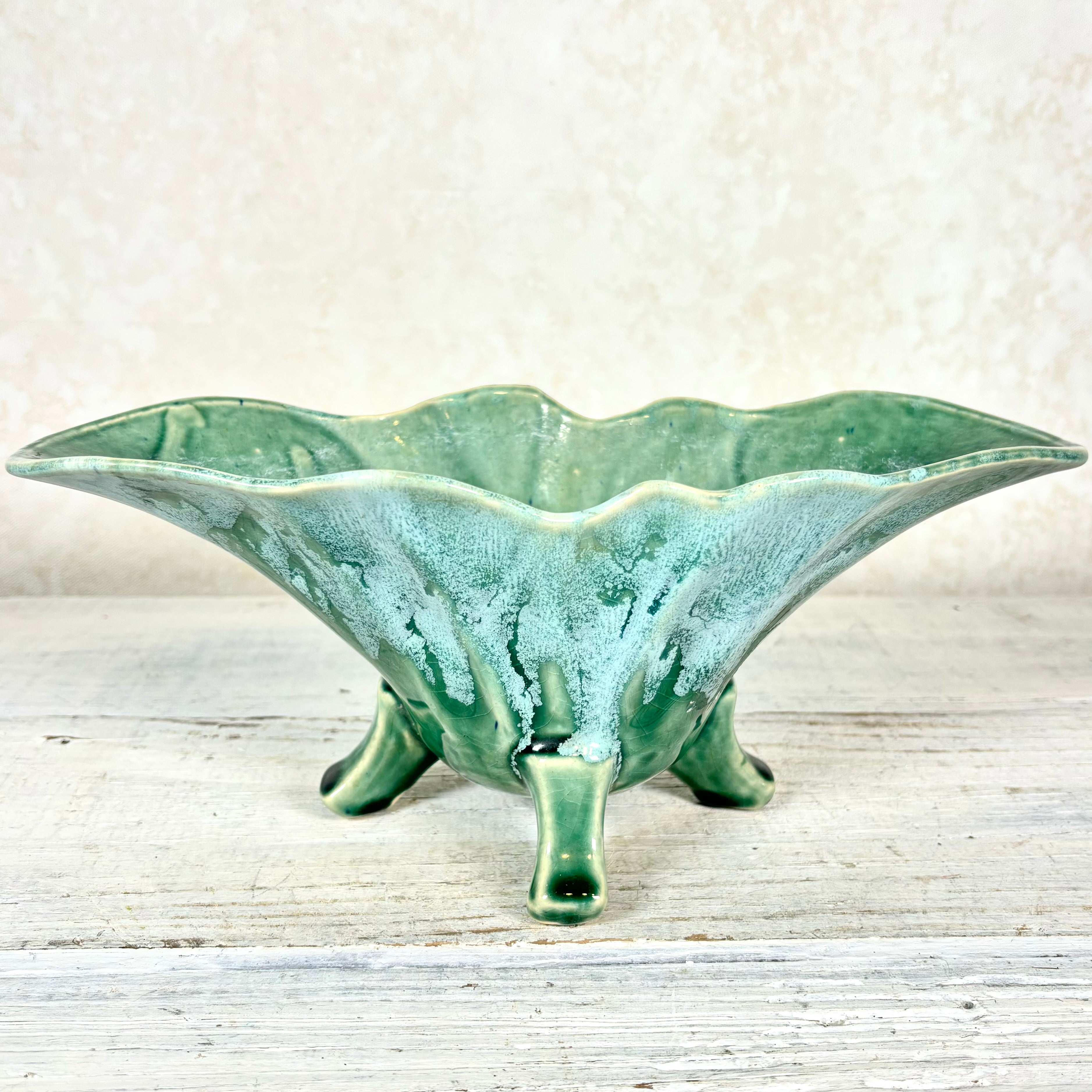 Vintage McCoy Green Brush Planter