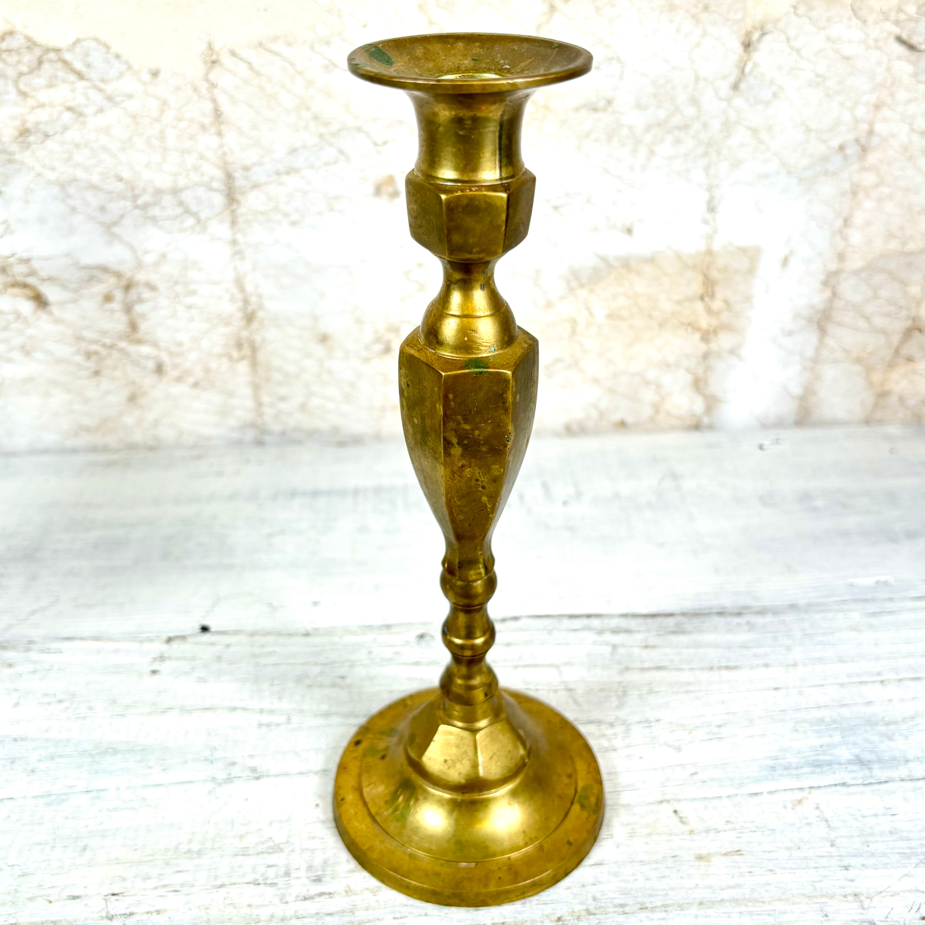 Vintage Brass Candlesticks Set of Two