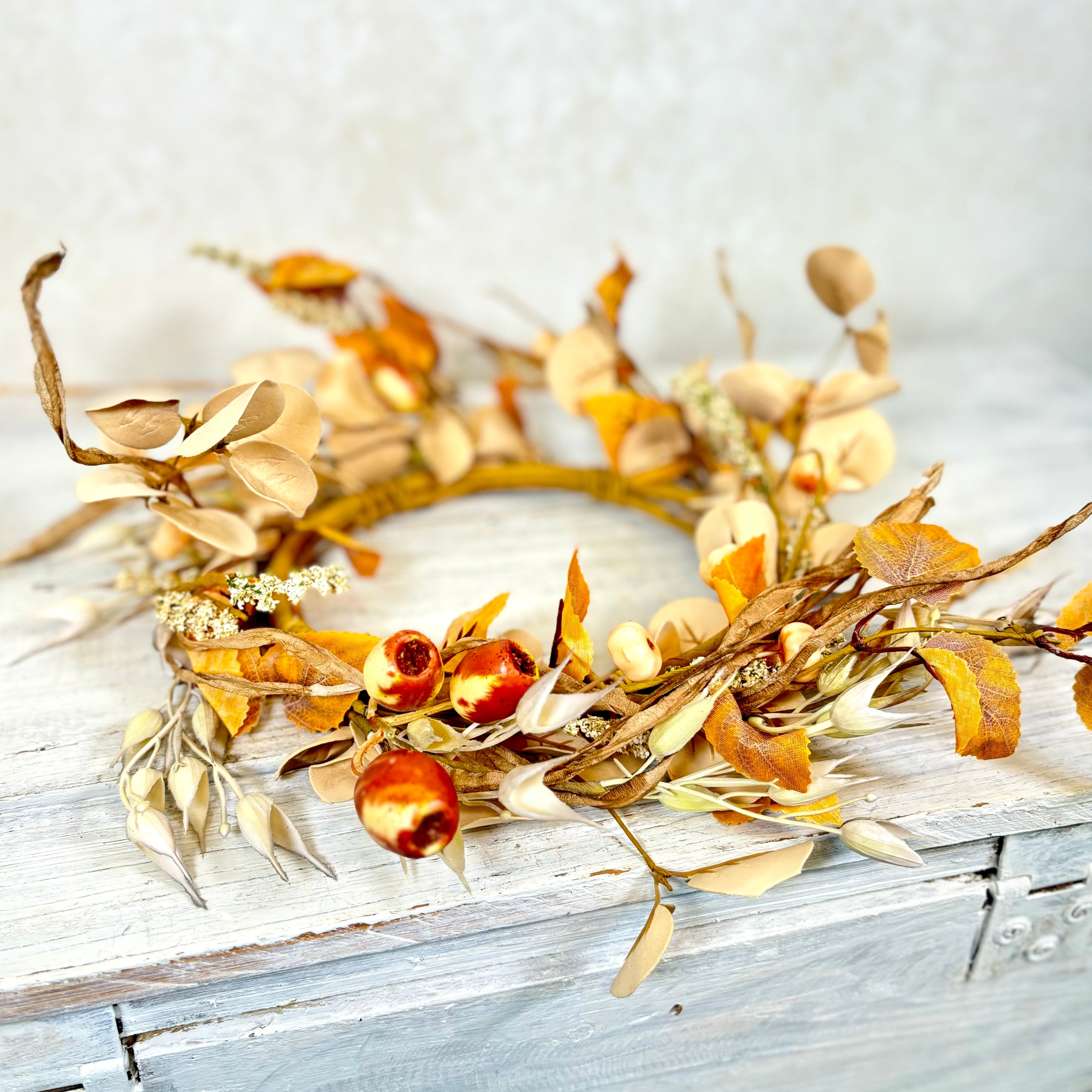 Autumn Beech Eucalyptus Pod Candle Ring