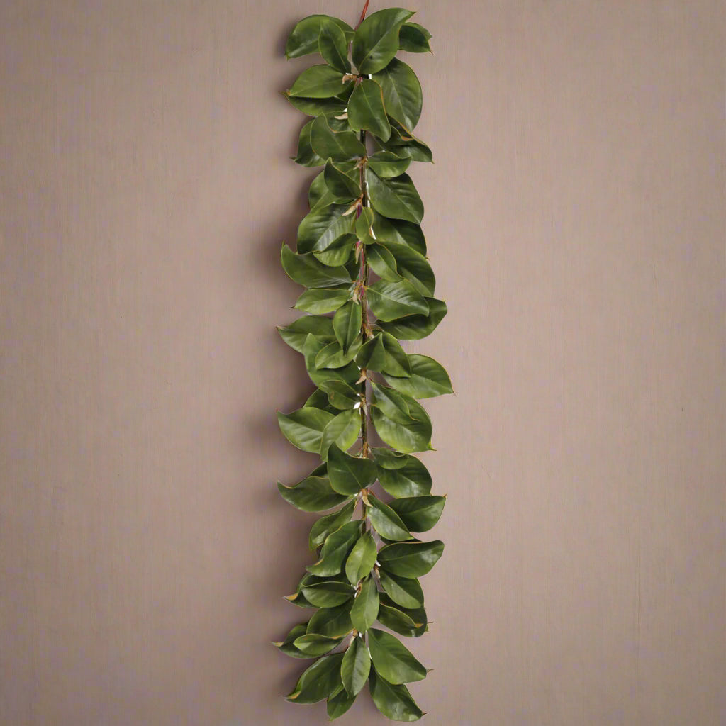 Green Magnolia Leaf Garland 5'