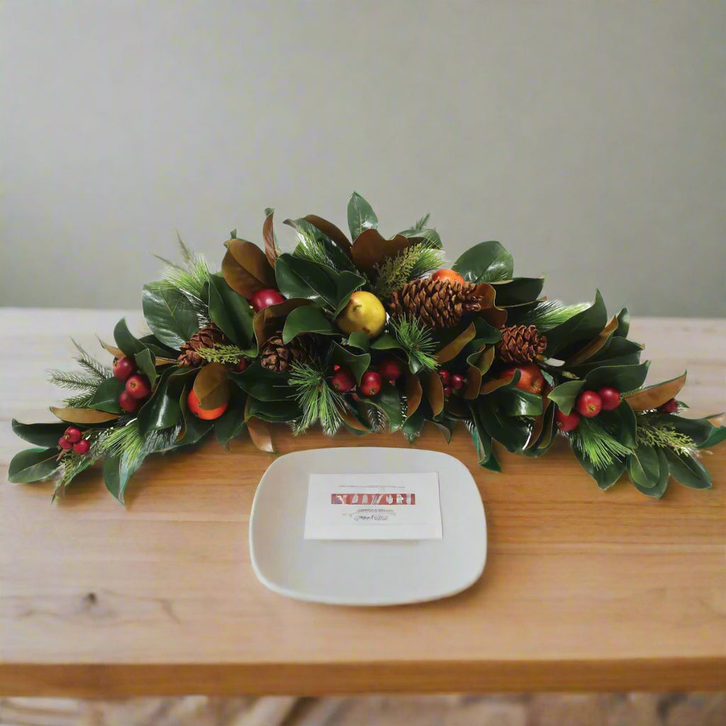 Magnolia Leaf and Fruit Swag