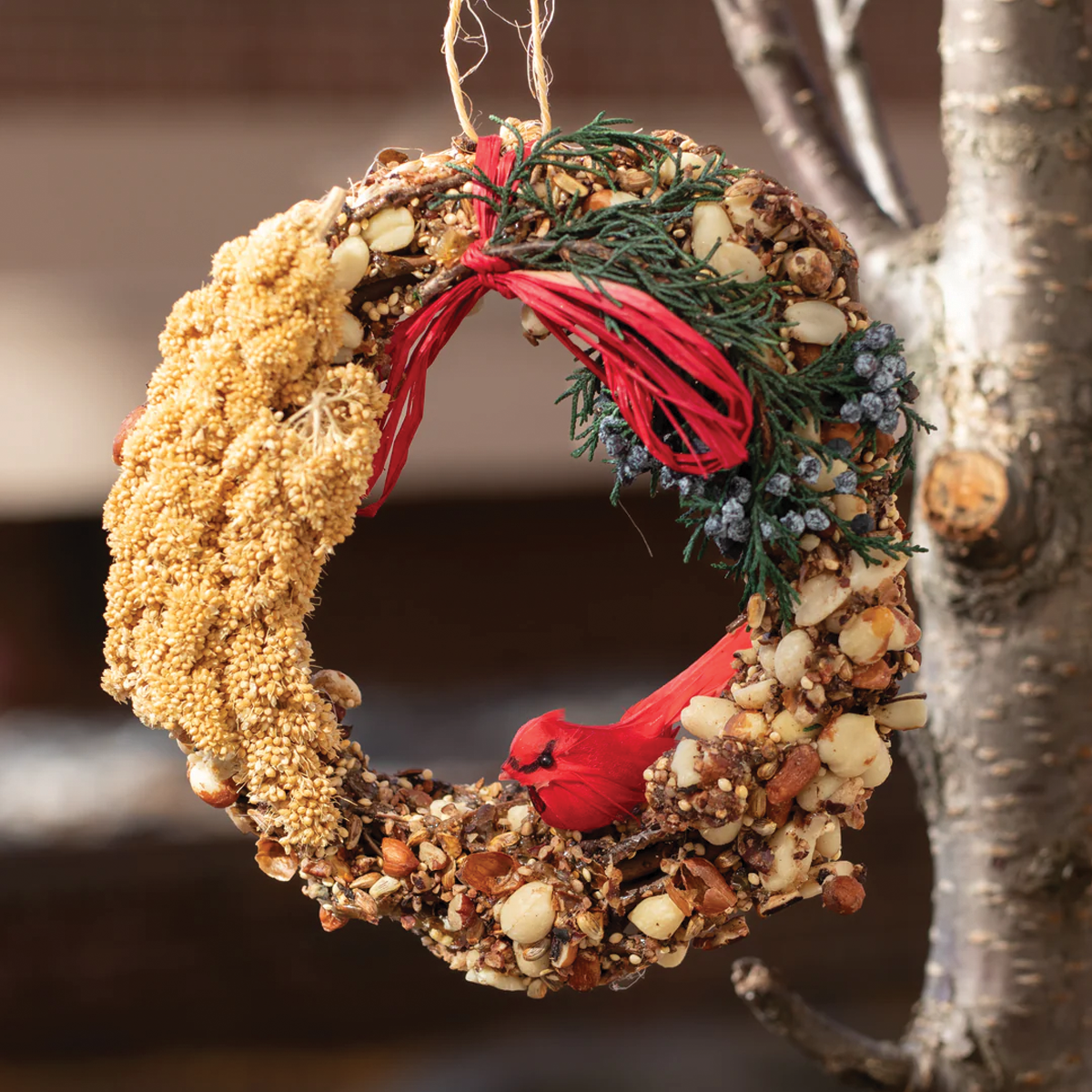 Rustic Birdseed Wreath