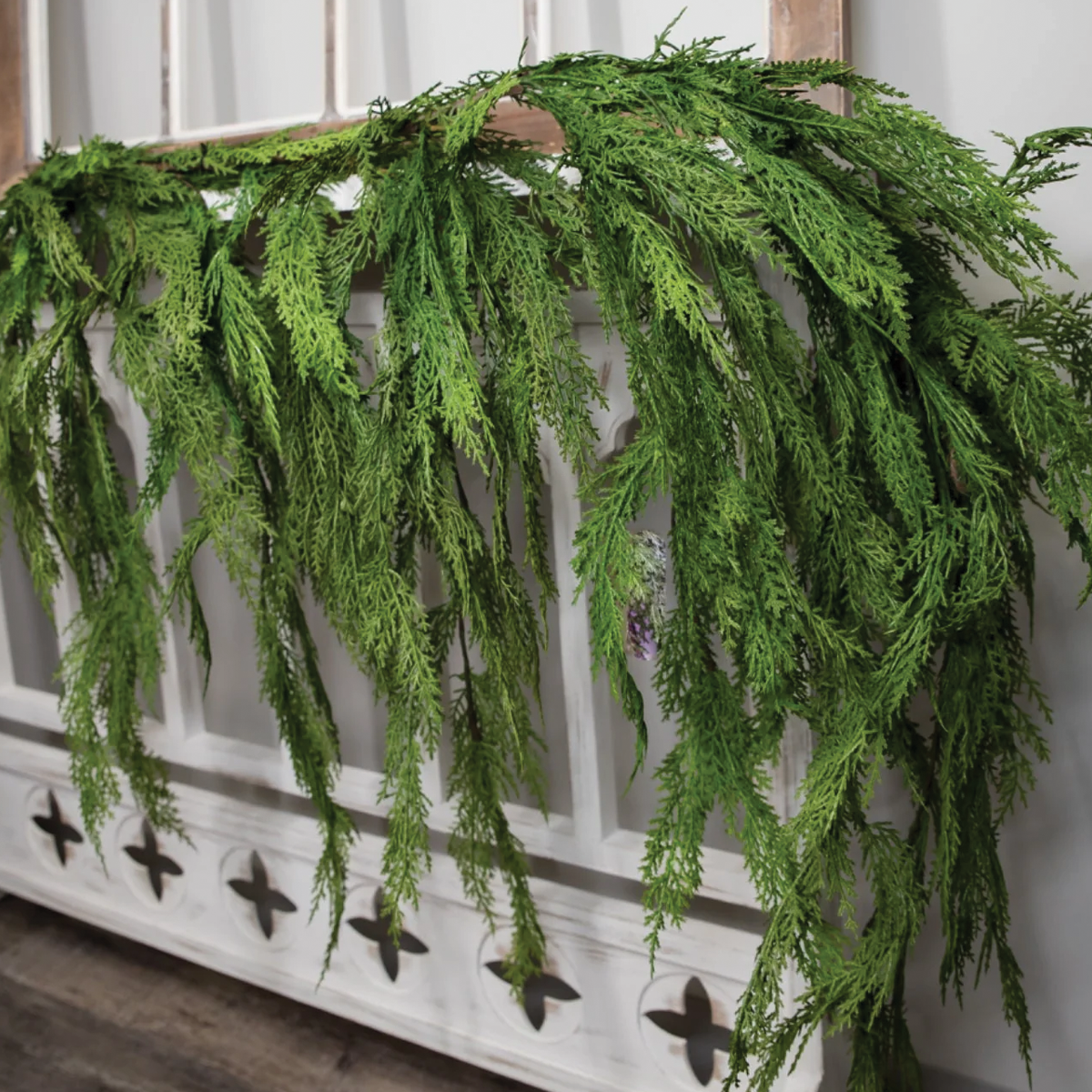 Natural Touch Cedar Dripping Garland