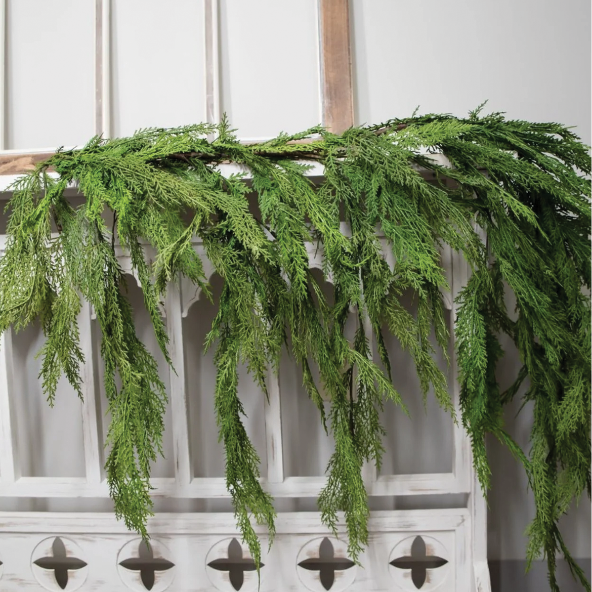 Natural Touch Cedar Dripping Garland