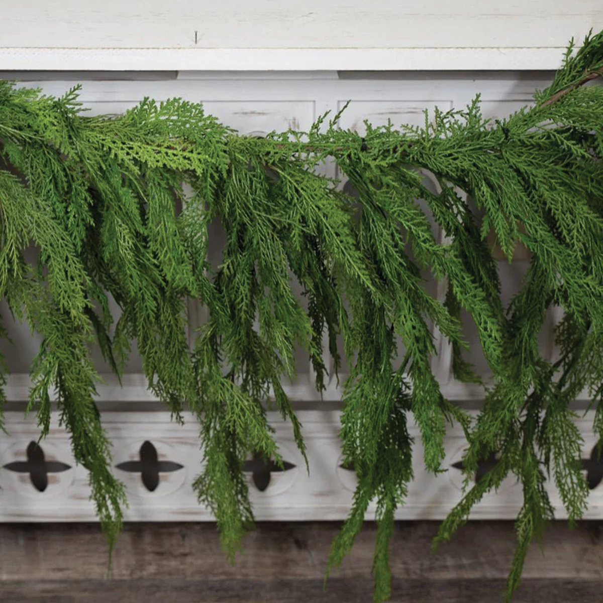 Natural Touch Cedar Dripping Garland