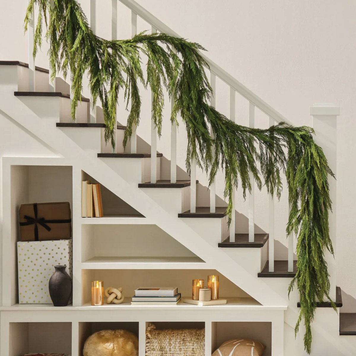 Natural Touch Cedar Dripping Garland