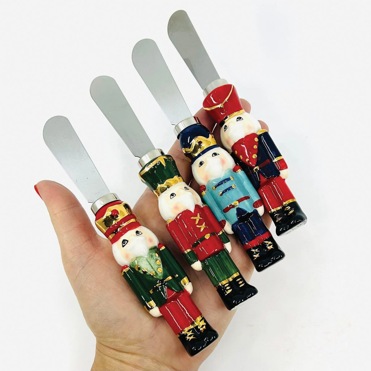 Ceramic Metal Red Jacket Nutcracker Spreader
