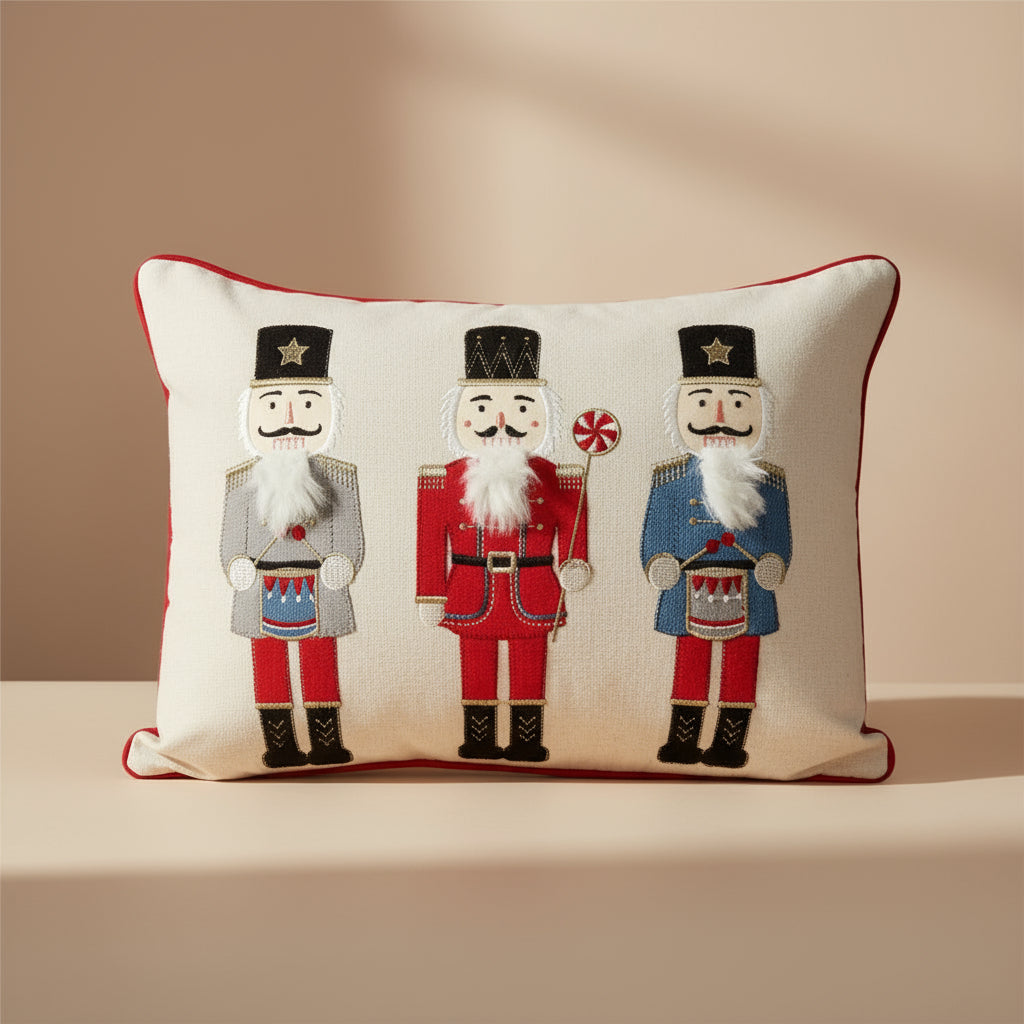 Nutcracker Suite Lumbar Cream Pillow