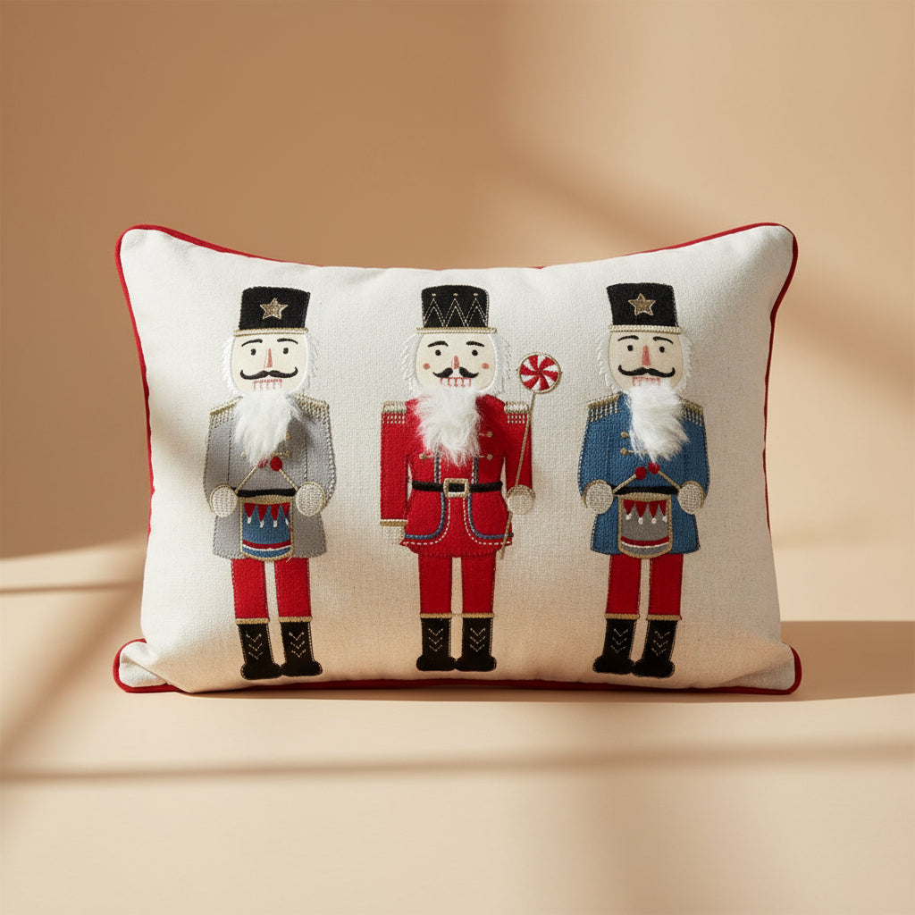 Nutcracker Suite Lumbar Cream Pillow