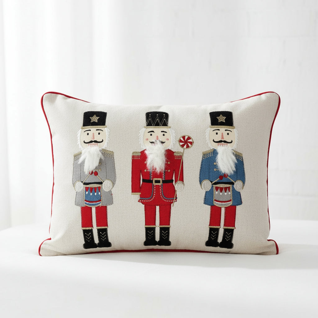 Nutcracker Suite Lumbar Cream Pillow